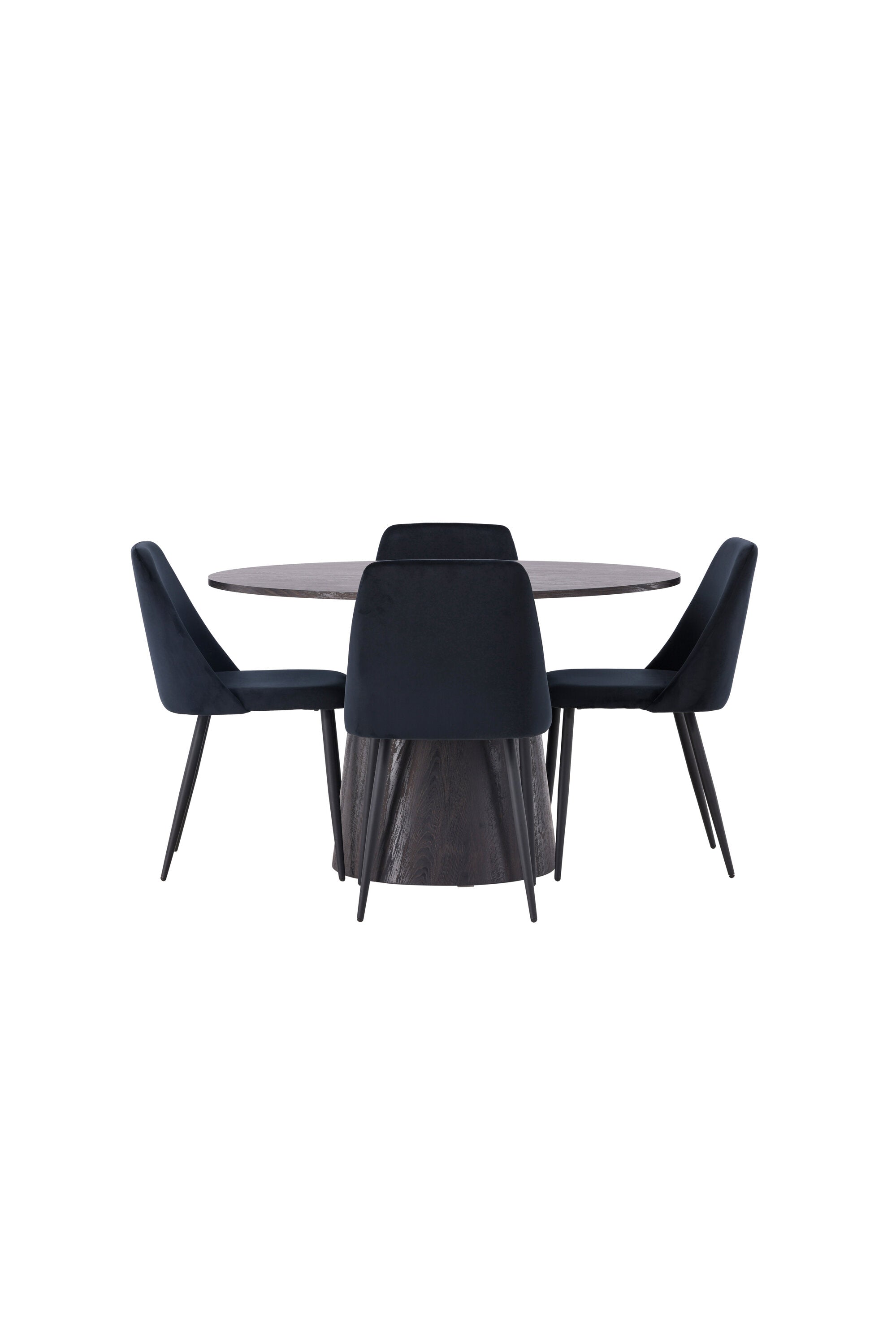 Lanzo Esszimmerset + Night ⌀120cm/4St. in Schwarz präsentiert im Onlineshop von KAQTU Design AG. Esszimmerset ist von Venture Home
