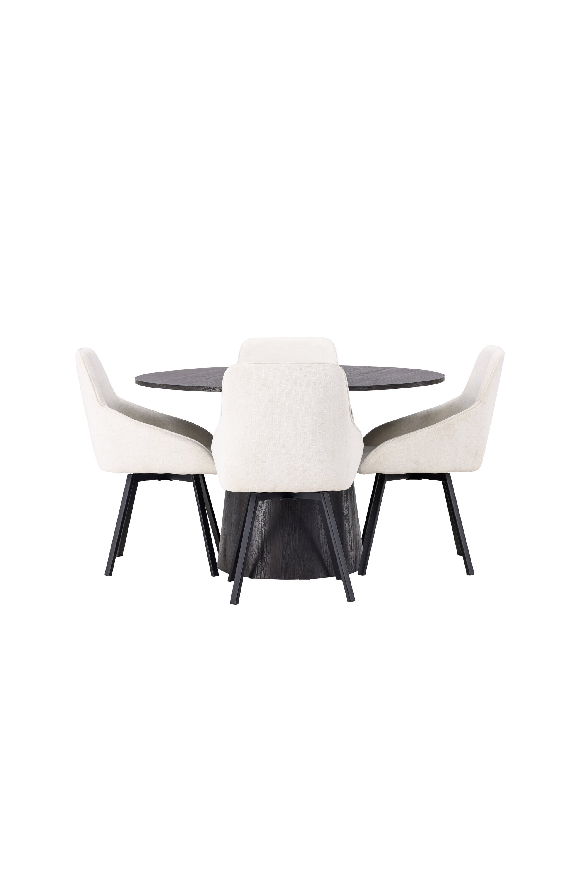 Lanzo Esszimmerset + Rosie ⌀120cm/4St. in Braun / Beige / Schwarz präsentiert im Onlineshop von KAQTU Design AG. Esszimmerset ist von Venture Home