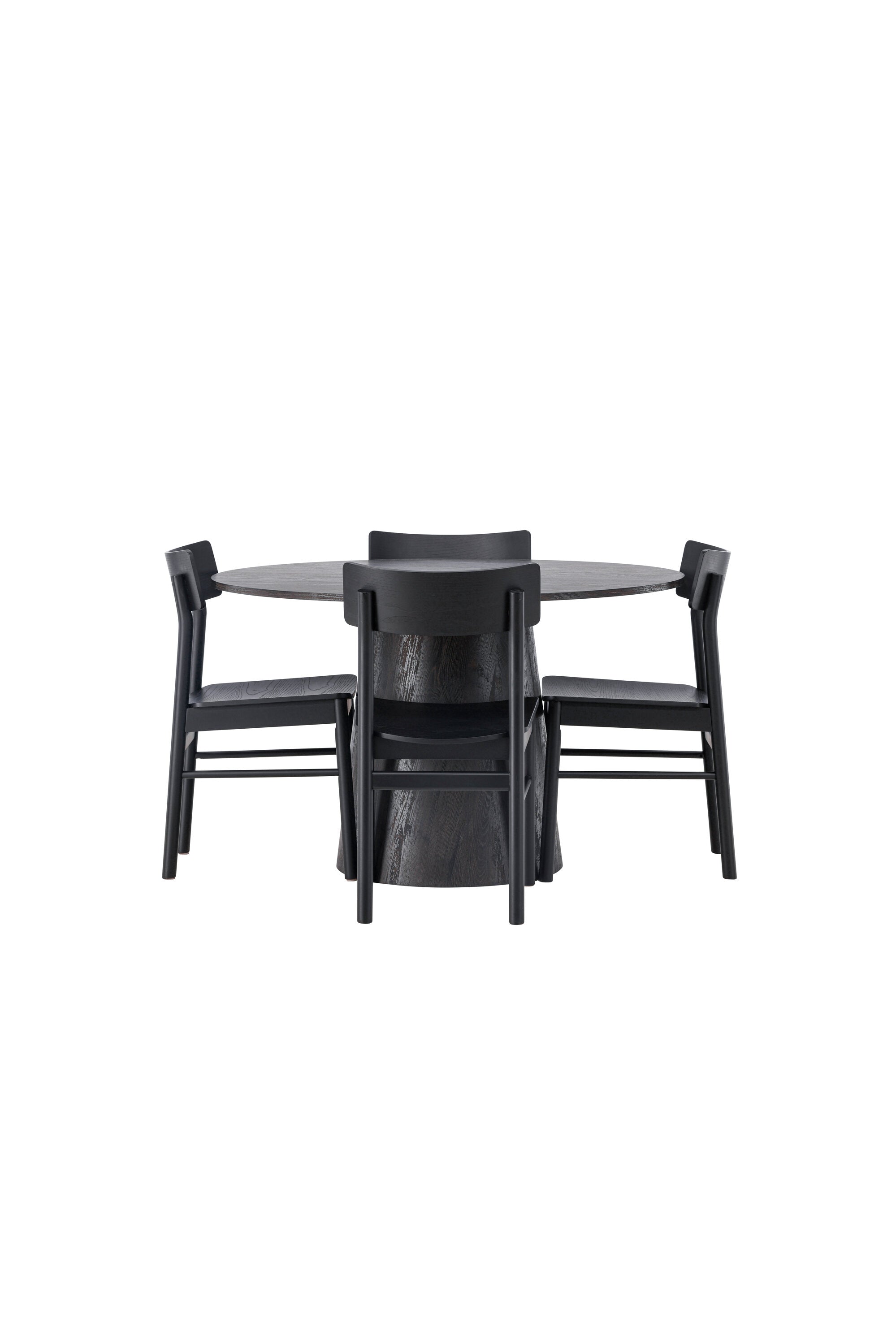 Lanzo Esszimmerset + Montros ⌀120cm/4St. in Braun / Schwarz präsentiert im Onlineshop von KAQTU Design AG. Esszimmerset ist von Venture Home