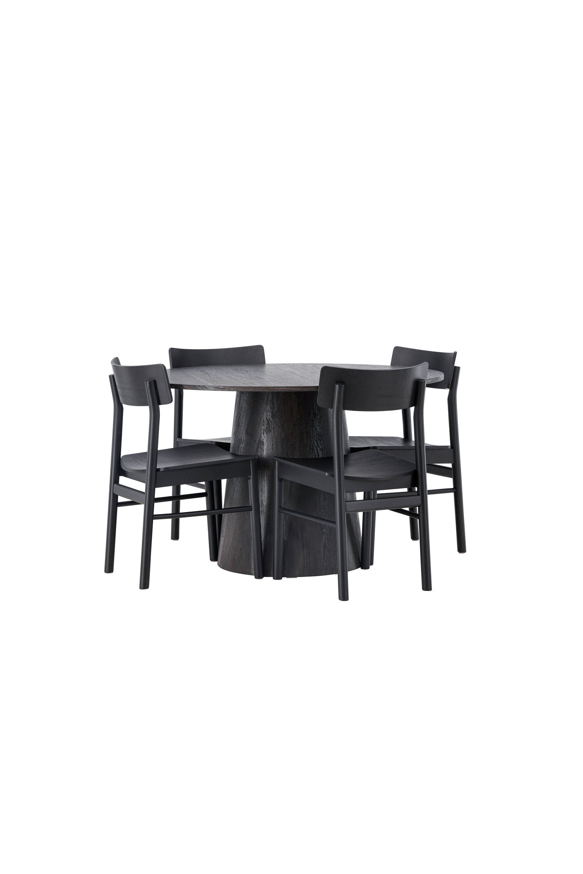 Lanzo Esszimmerset + Montros ⌀120cm/4St. in Braun / Schwarz präsentiert im Onlineshop von KAQTU Design AG. Esszimmerset ist von Venture Home