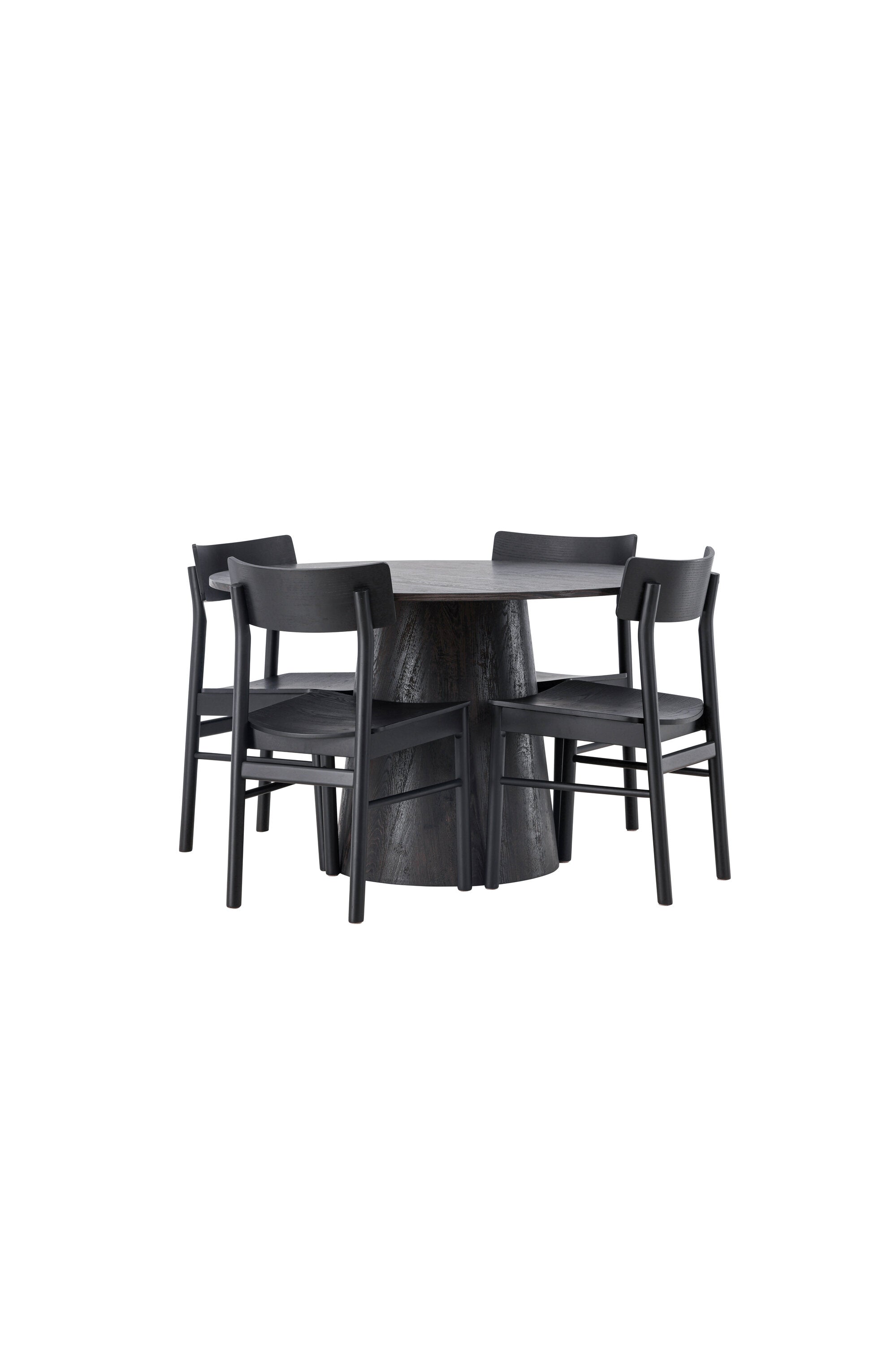 Lanzo Esszimmerset + Montros ⌀120cm/4St. in Braun / Schwarz präsentiert im Onlineshop von KAQTU Design AG. Esszimmerset ist von Venture Home