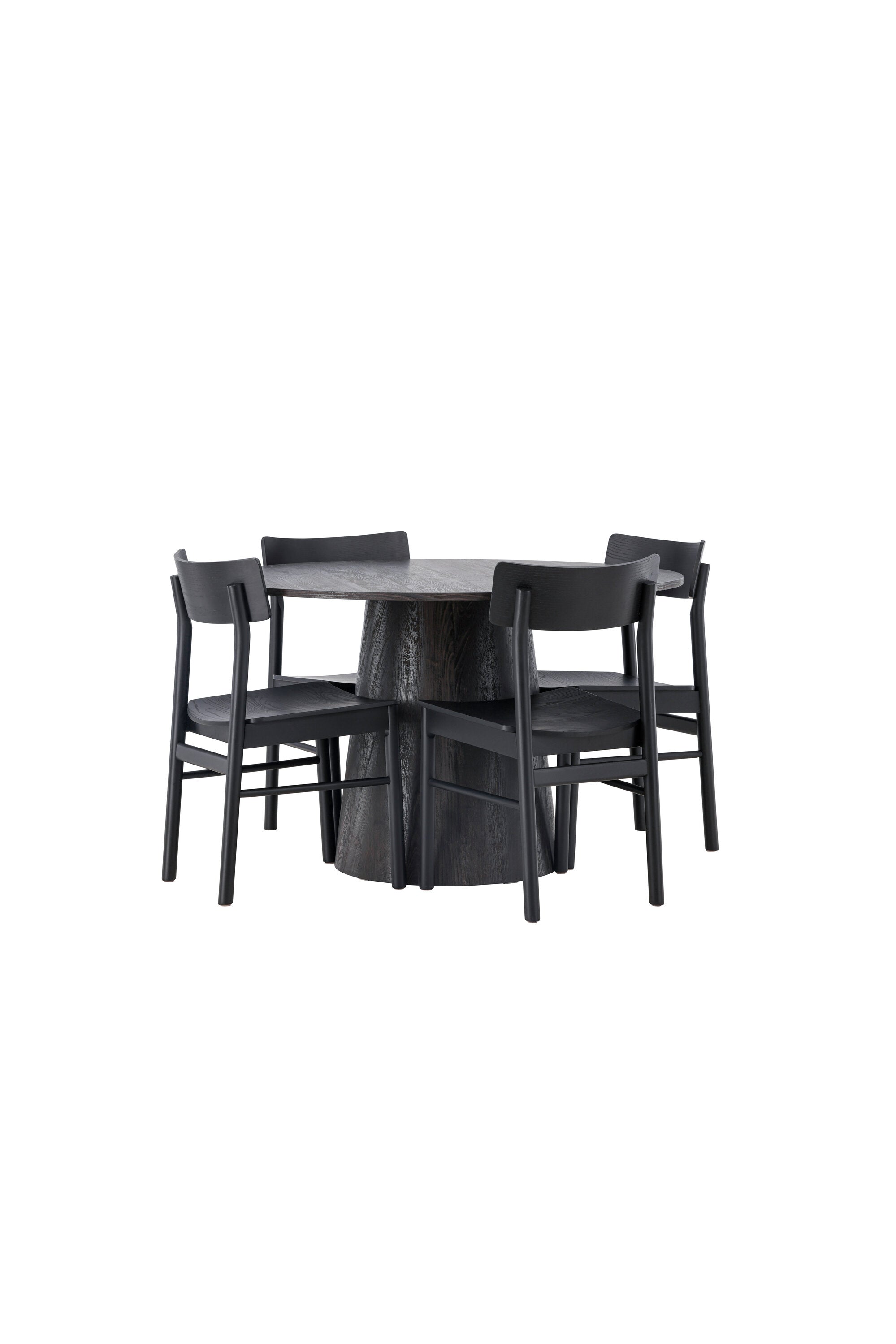 Lanzo Esszimmerset + Montros ⌀120cm/4St. in Braun / Schwarz präsentiert im Onlineshop von KAQTU Design AG. Esszimmerset ist von Venture Home