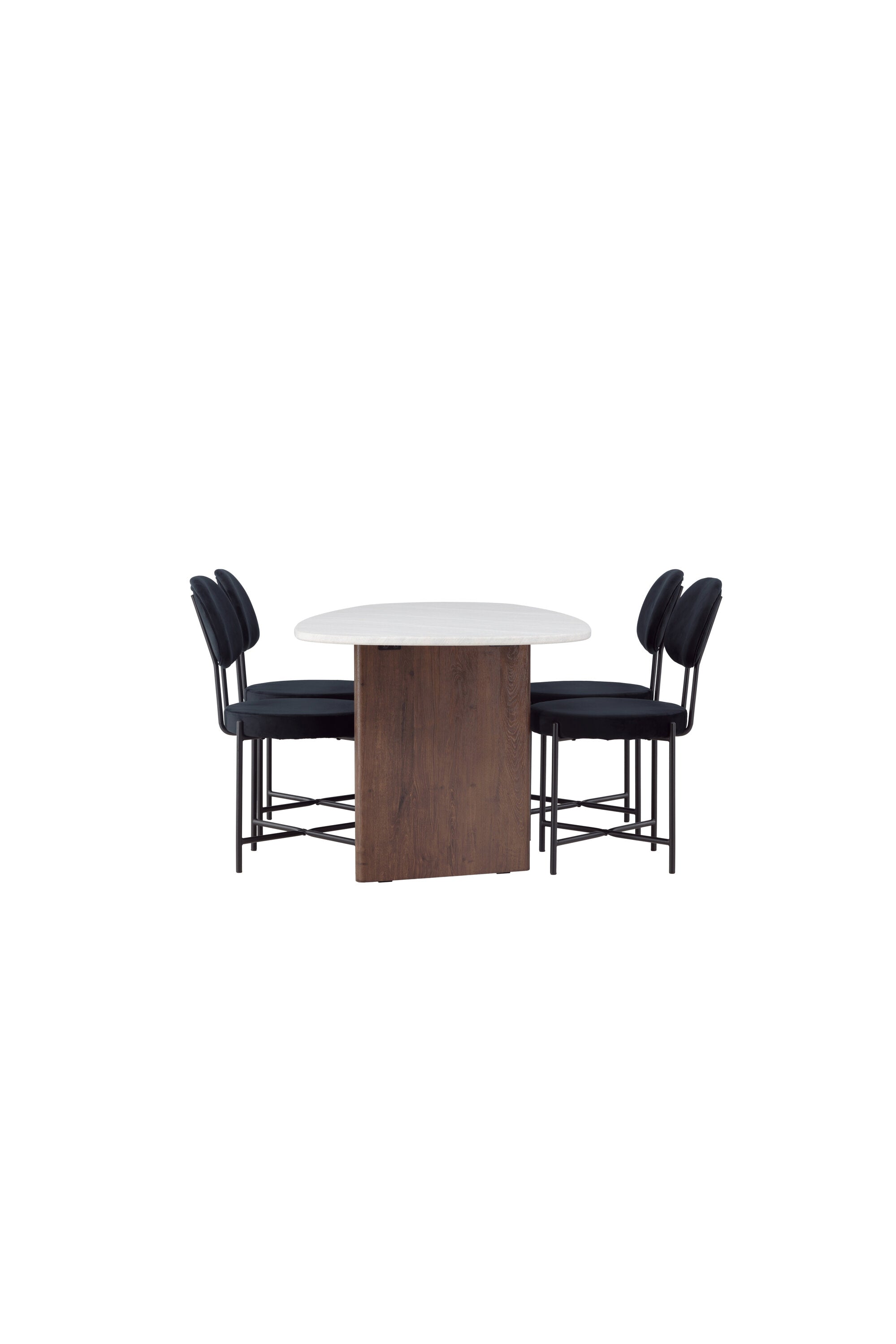 Grönvik Esszimmerset + Stella 180cm/4St. in Schwarz präsentiert im Onlineshop von KAQTU Design AG. Esszimmerset ist von Venture Home