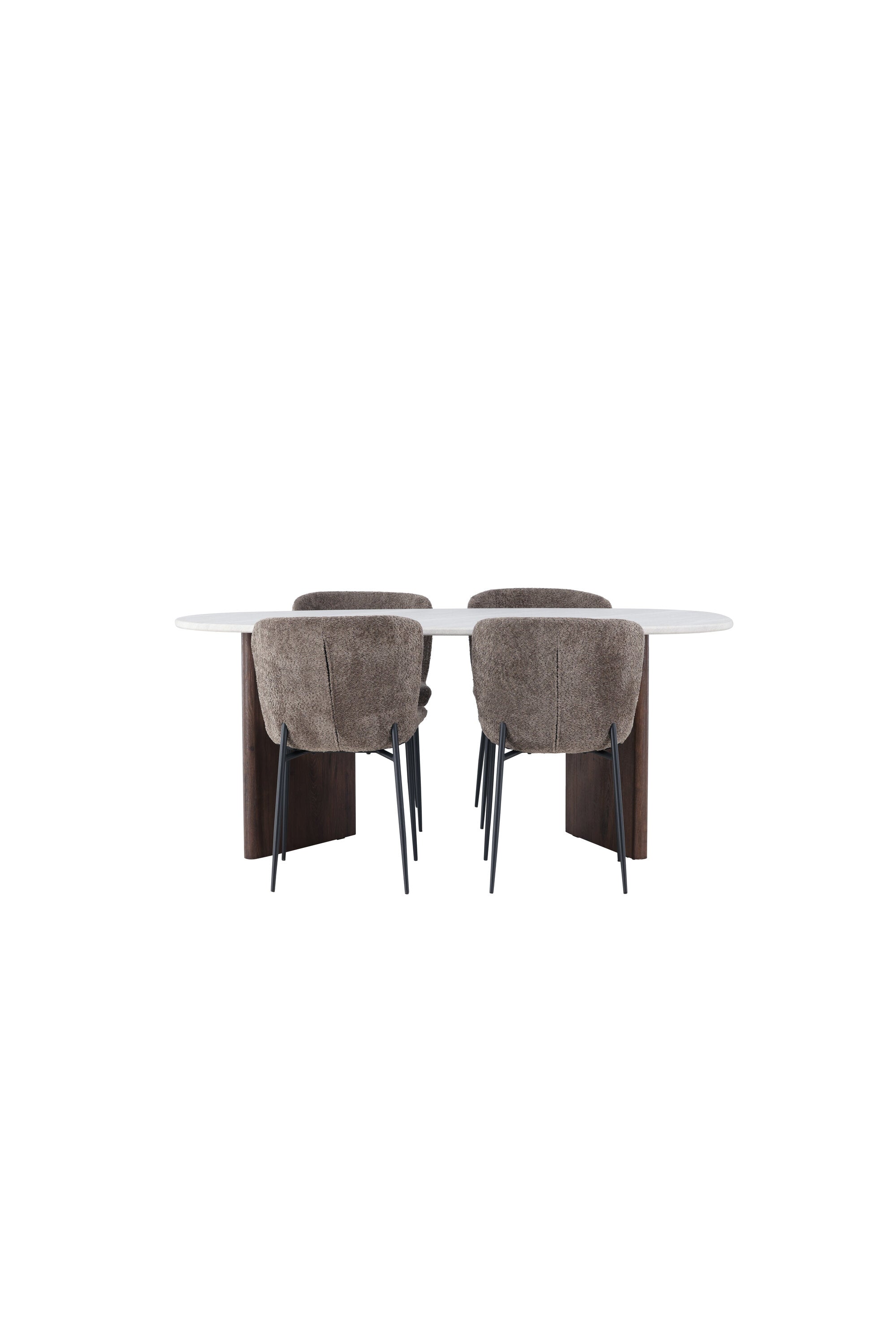 Grönvik Esszimmerset + Modesto 180cm/4St. in Schwarz, Dunkelgrau präsentiert im Onlineshop von KAQTU Design AG. Esszimmerset ist von Venture Home