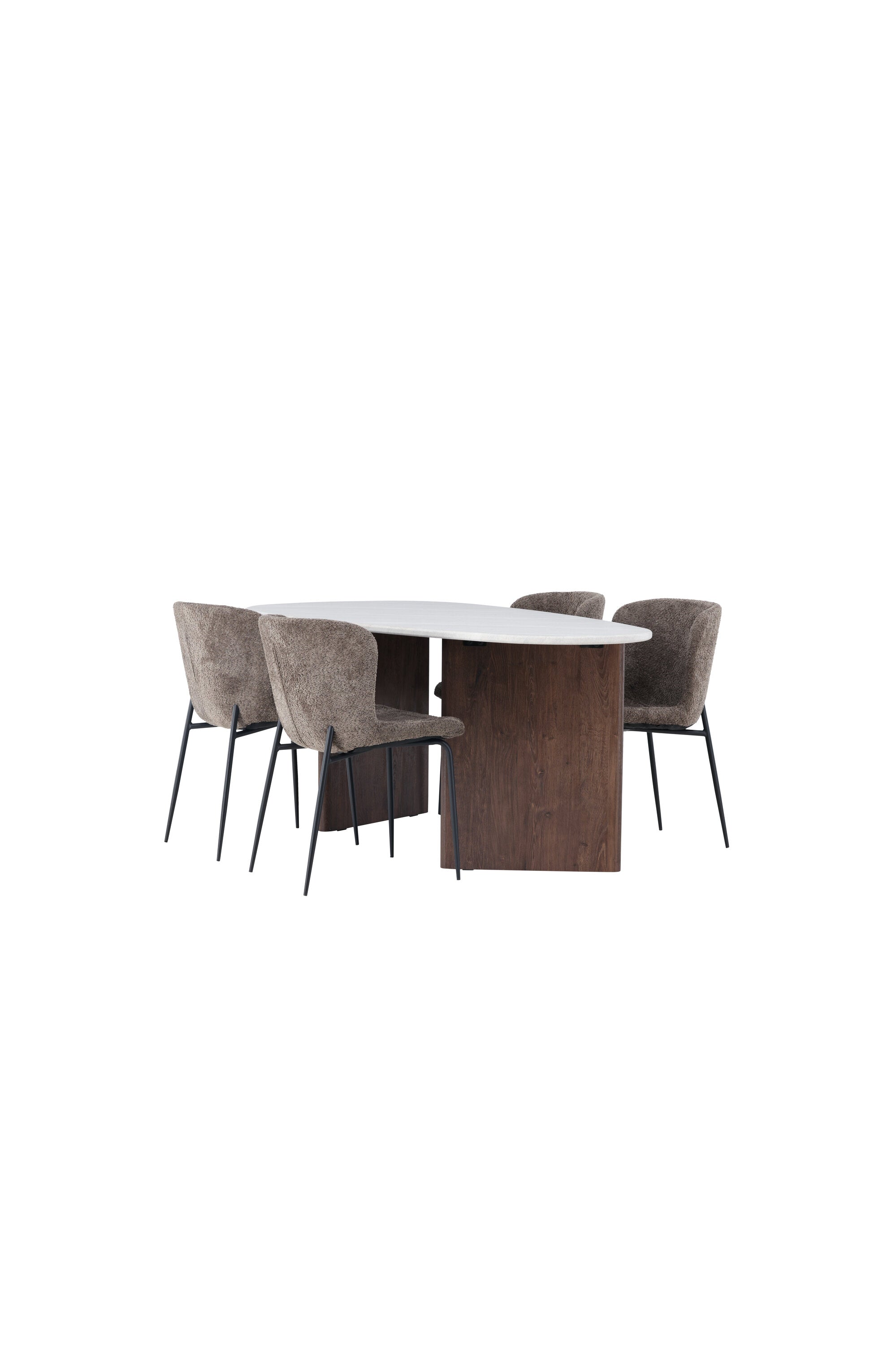 Grönvik Esszimmerset + Modesto 180cm/4St. in Schwarz, Dunkelgrau präsentiert im Onlineshop von KAQTU Design AG. Esszimmerset ist von Venture Home