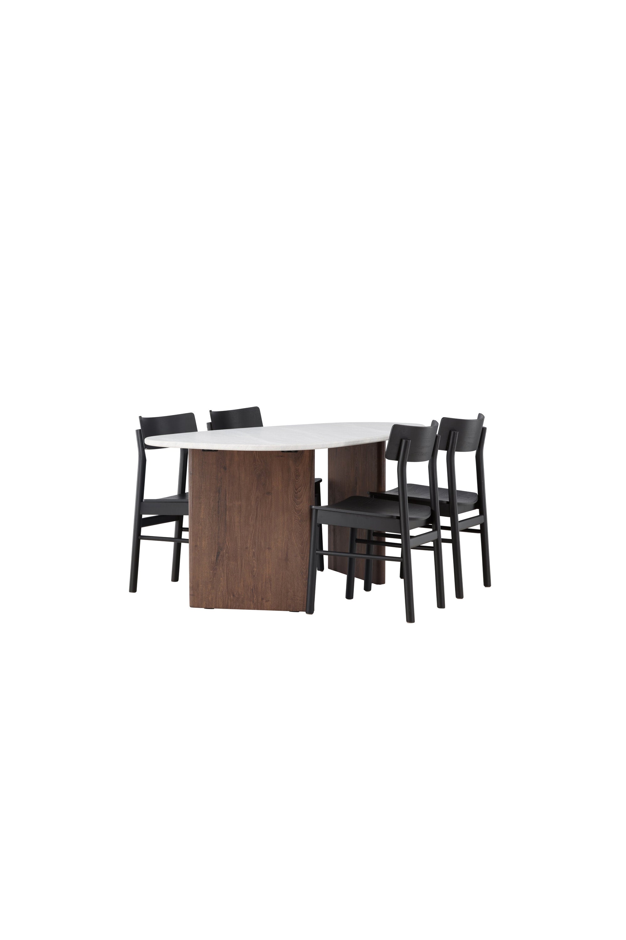Grönvik Esszimmerset + Montros 180cm/4St. in Schwarz präsentiert im Onlineshop von KAQTU Design AG. Esszimmerset ist von Venture Home