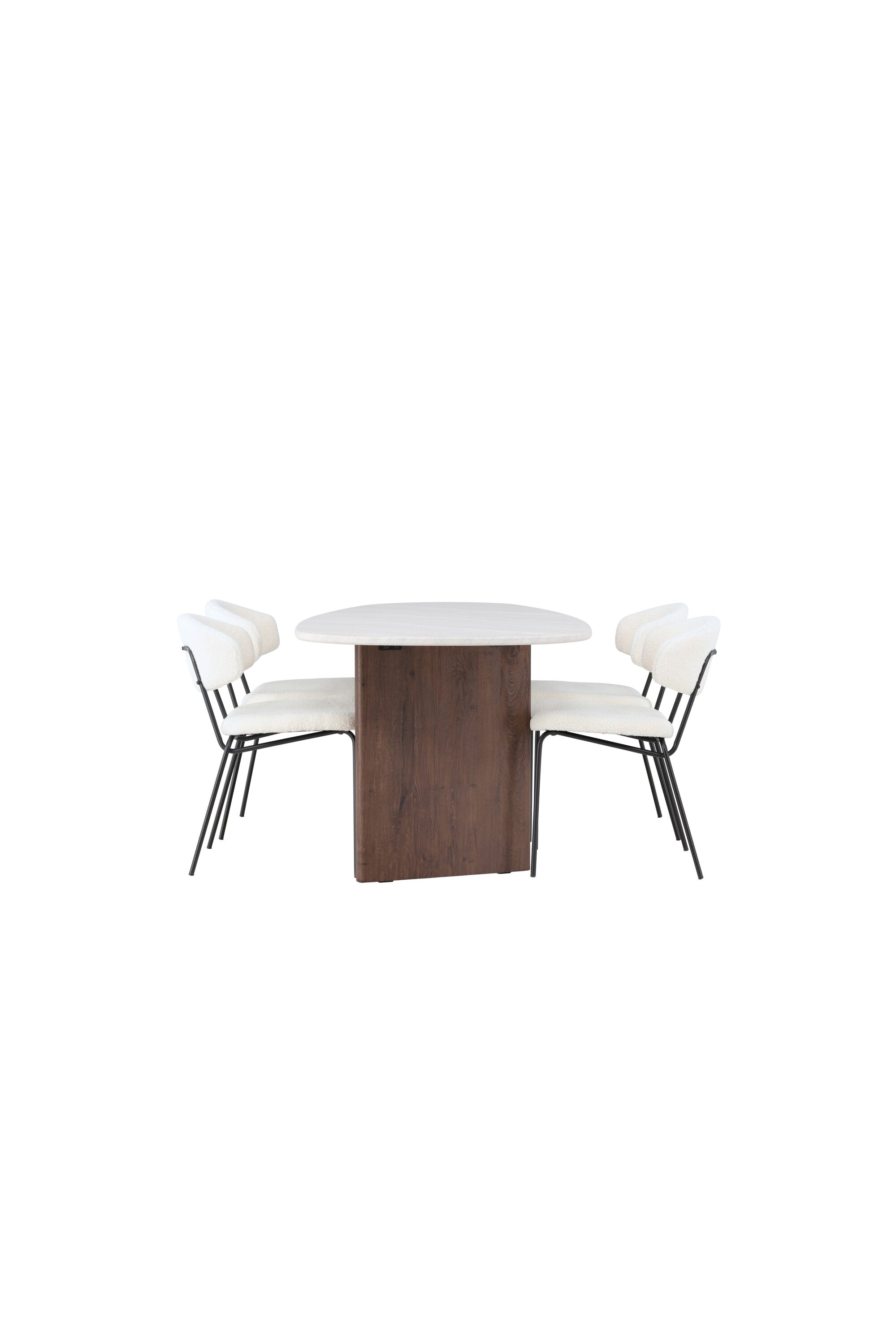 Grönvik Esszimmerset + Chico 180cm/4St. in Weiss präsentiert im Onlineshop von KAQTU Design AG. Esszimmerset ist von Venture Home