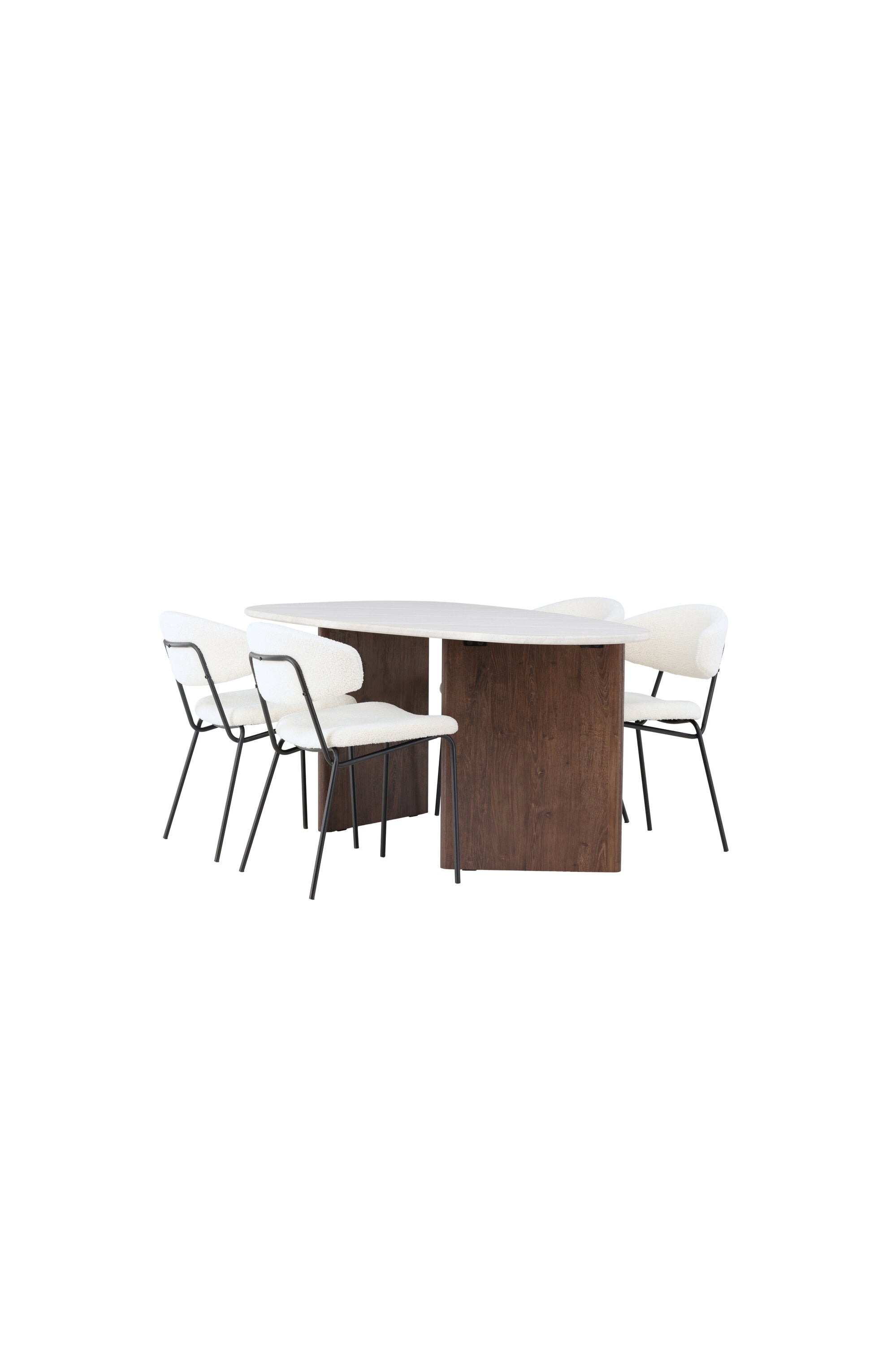 Grönvik Esszimmerset + Chico 180cm/4St. in Weiss präsentiert im Onlineshop von KAQTU Design AG. Esszimmerset ist von Venture Home