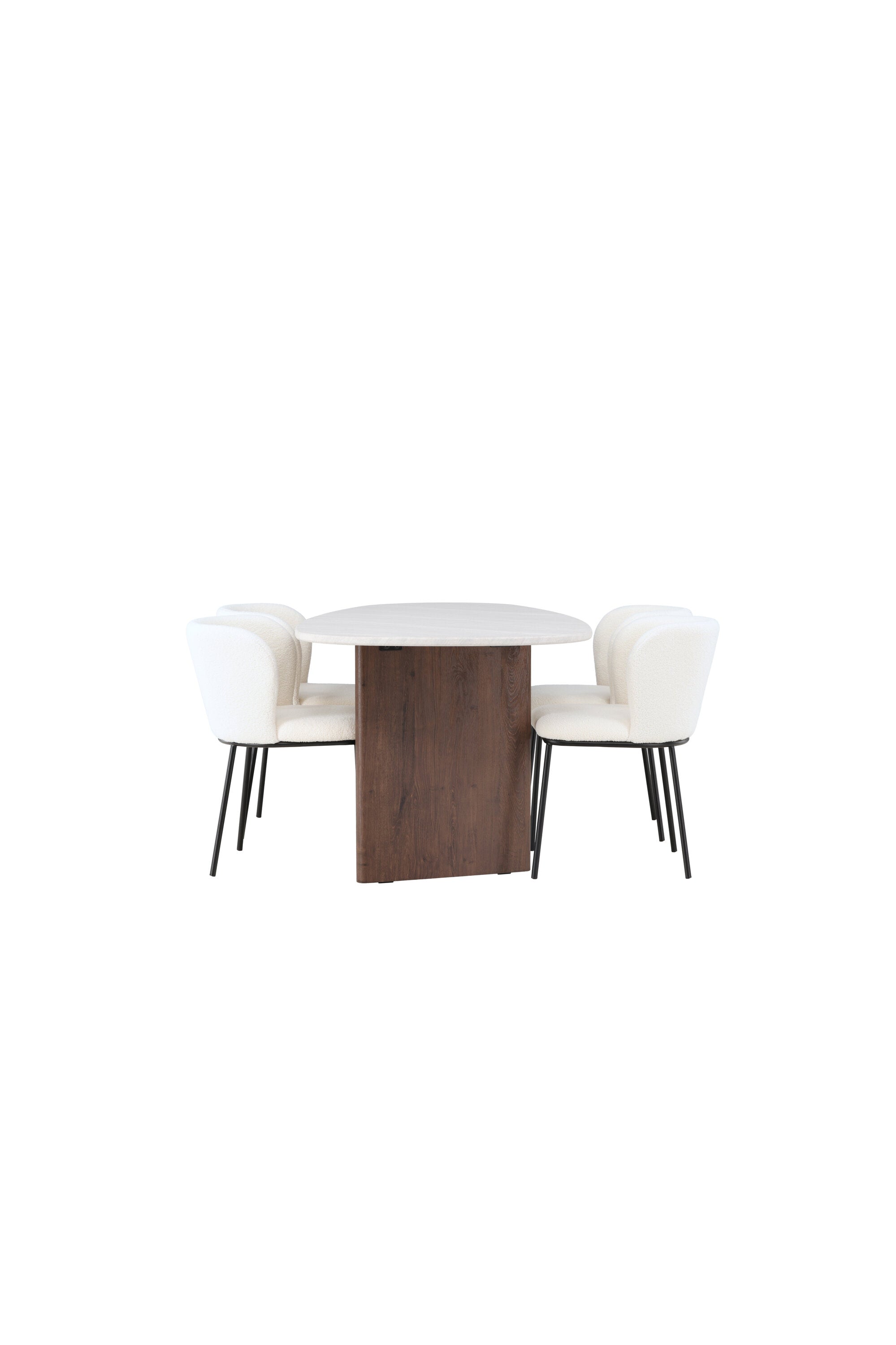 Grönvik Esszimmerset + Edina 180cm/4St. in Schwarz-Weiss präsentiert im Onlineshop von KAQTU Design AG. Esszimmerset ist von Venture Home