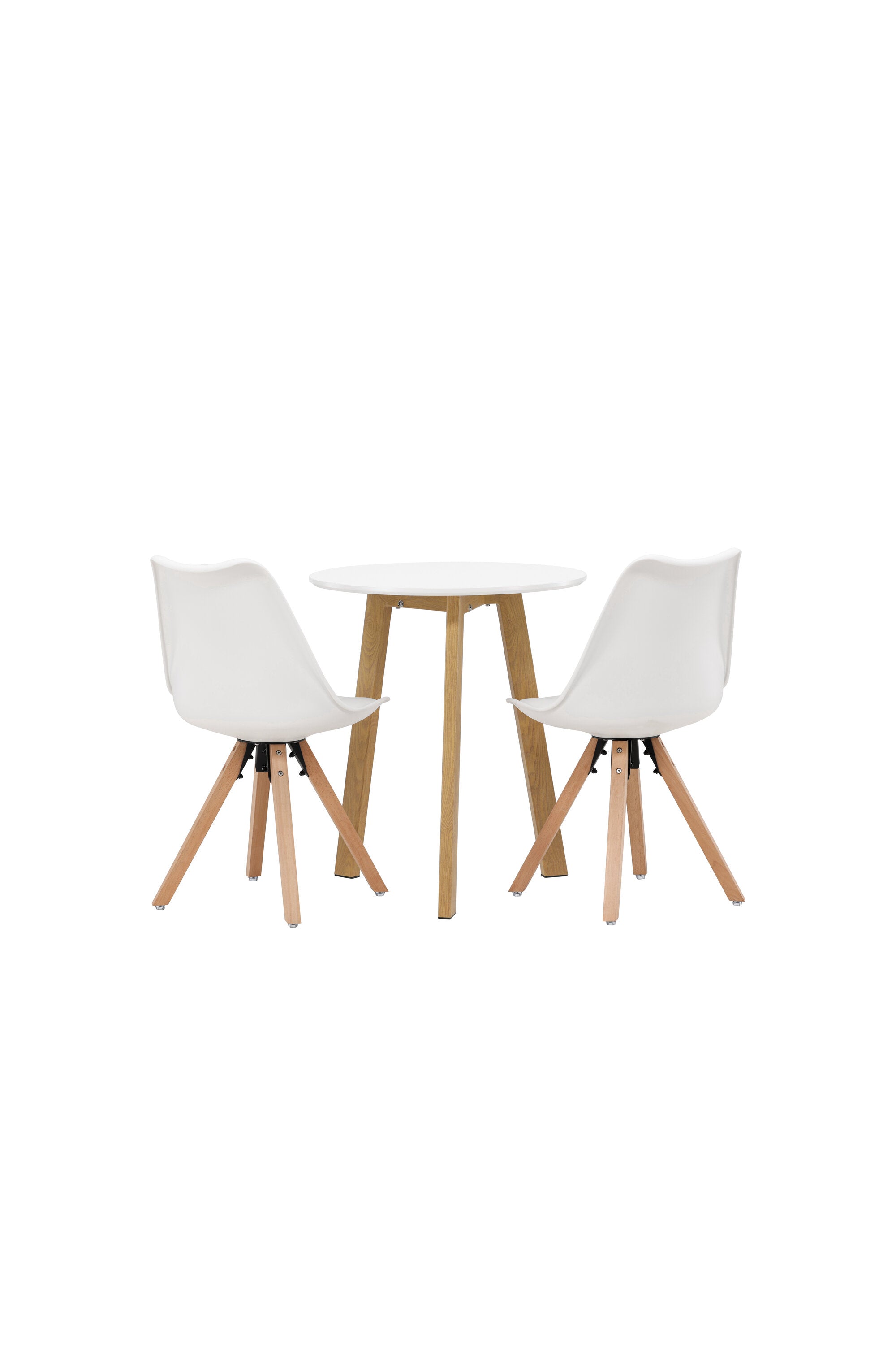 Leonora Esszimmerset + Zeno ⌀65cm/2St. in Natur, Weiss präsentiert im Onlineshop von KAQTU Design AG. Esszimmerset ist von Venture Home