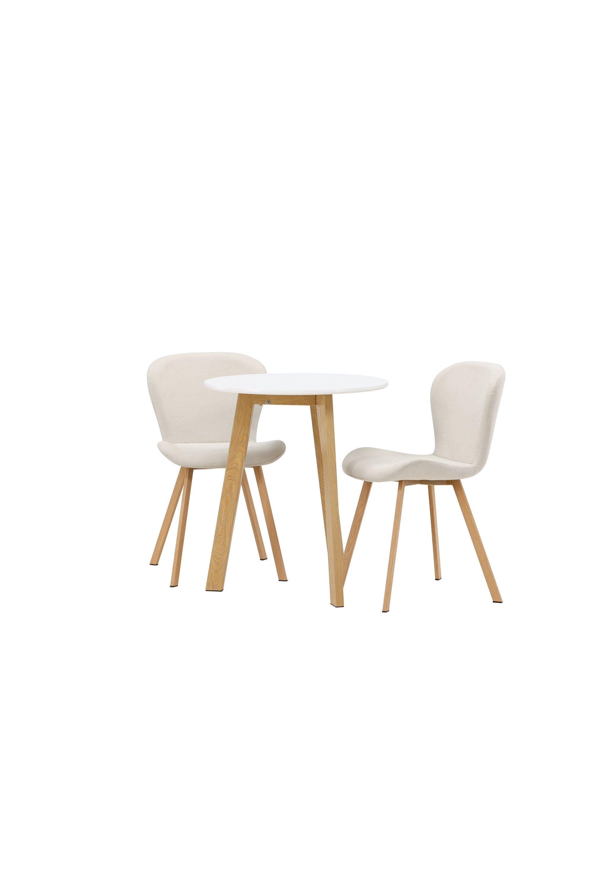 Leonora Esszimmerset + Lilja ⌀65cm/2St. in Beige, Natur präsentiert im Onlineshop von KAQTU Design AG. Esszimmerset ist von Venture Home