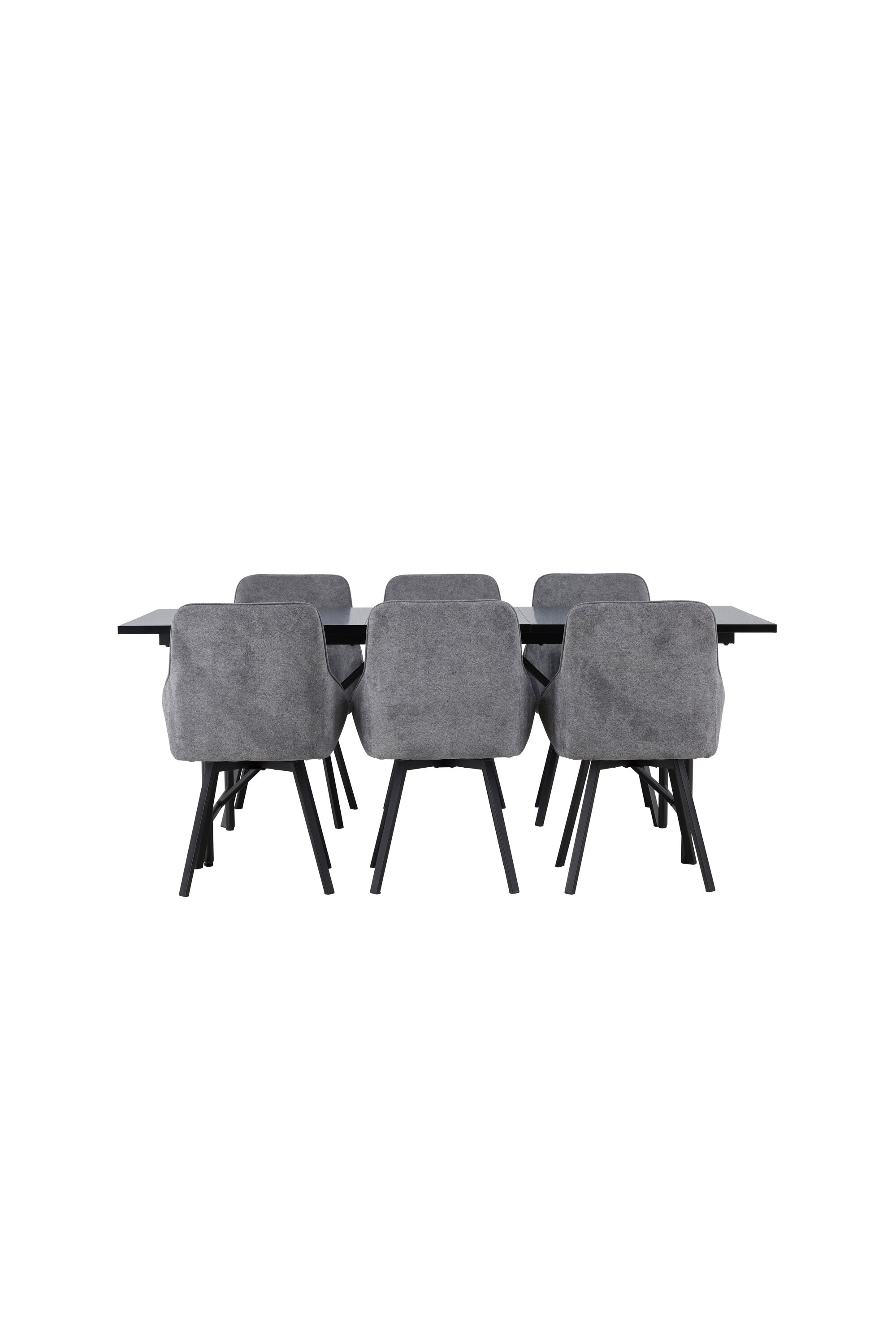 Astrid Esszimmerset + Rosie 200cm/6St. in Schwarzgrau präsentiert im Onlineshop von KAQTU Design AG. Esszimmerset ist von Venture Home