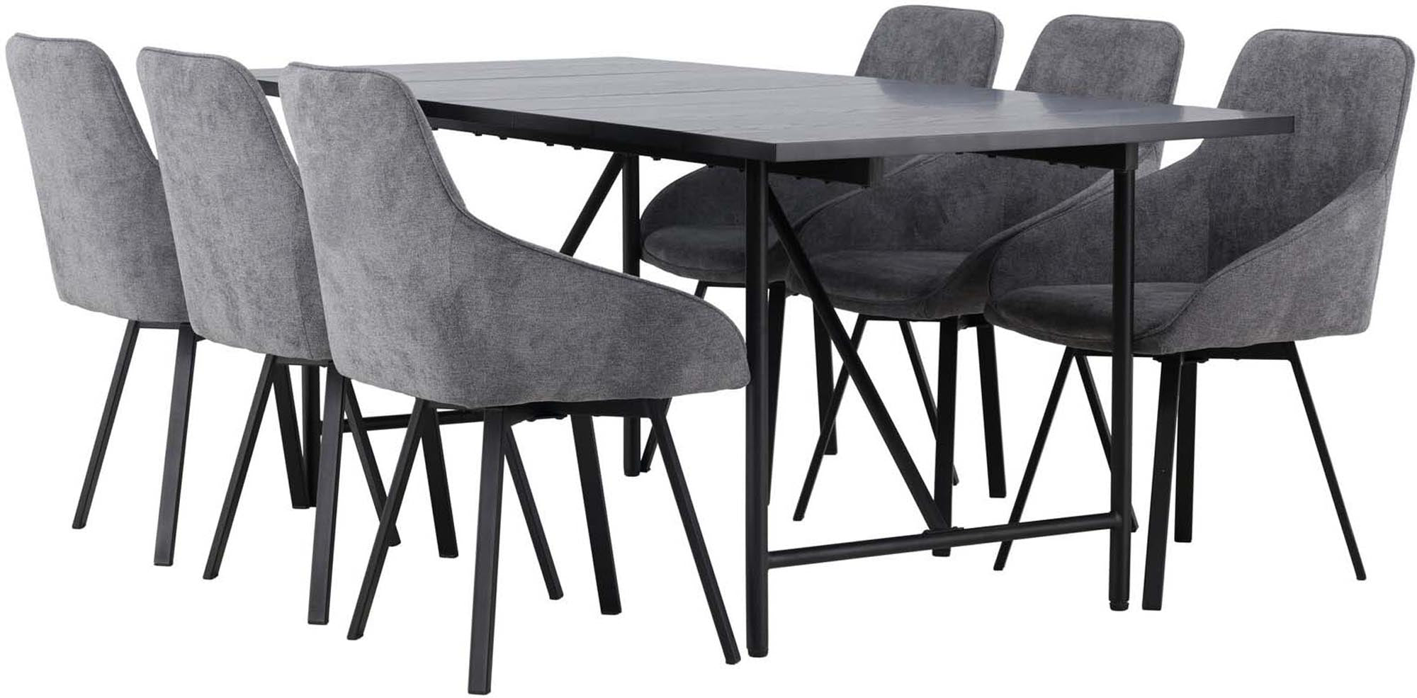 Elegantes Astrid Esszimmerset 200cm mit 6 Stühlen von Venture Home.