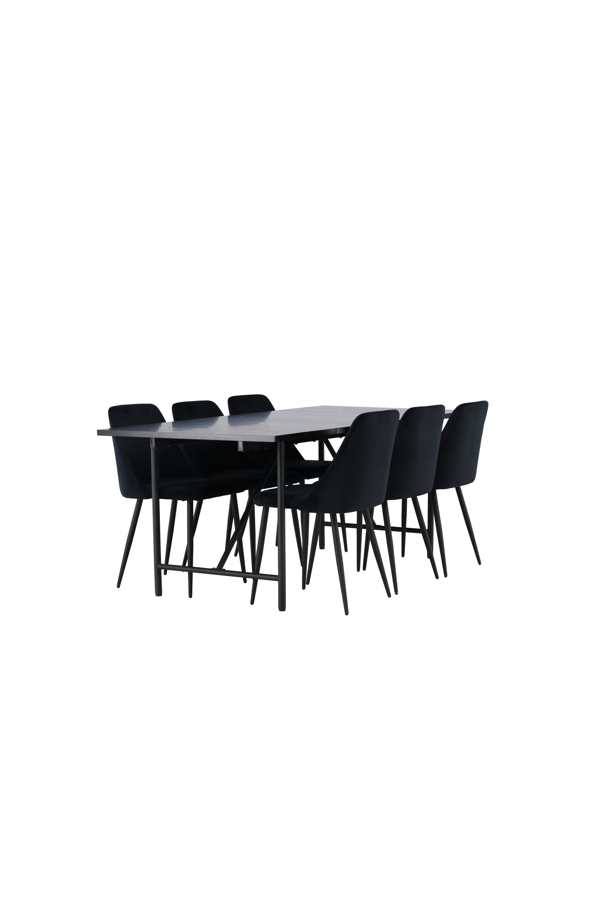 Astrid Esszimmerset + Night 200cm/6St. in Schwarz präsentiert im Onlineshop von KAQTU Design AG. Esszimmerset ist von Venture Home