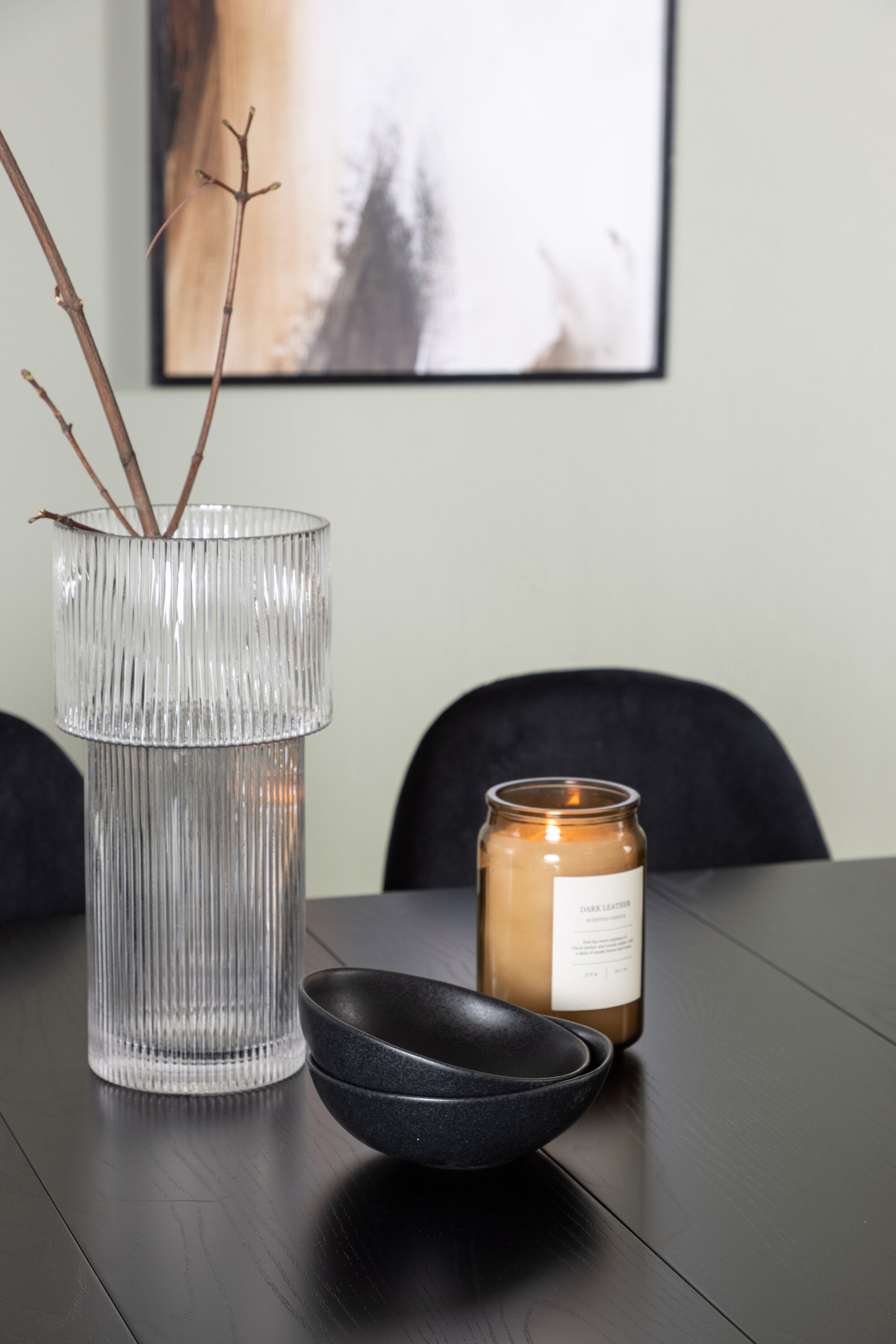 Astrid Esszimmerset + Polar 200cm/6St. in Schwarzes Silber präsentiert im Onlineshop von KAQTU Design AG. Esszimmerset ist von Venture Home