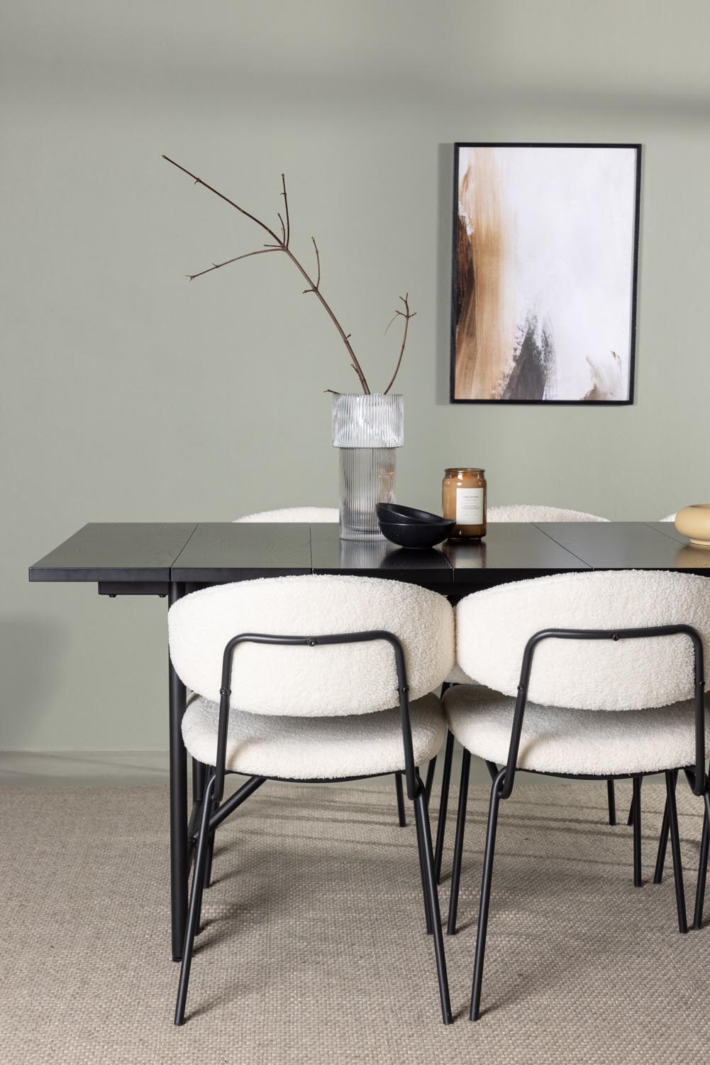 Astrid Esszimmerset + Chico 200cm/6St. in Weiss präsentiert im Onlineshop von KAQTU Design AG. Esszimmerset ist von Venture Home