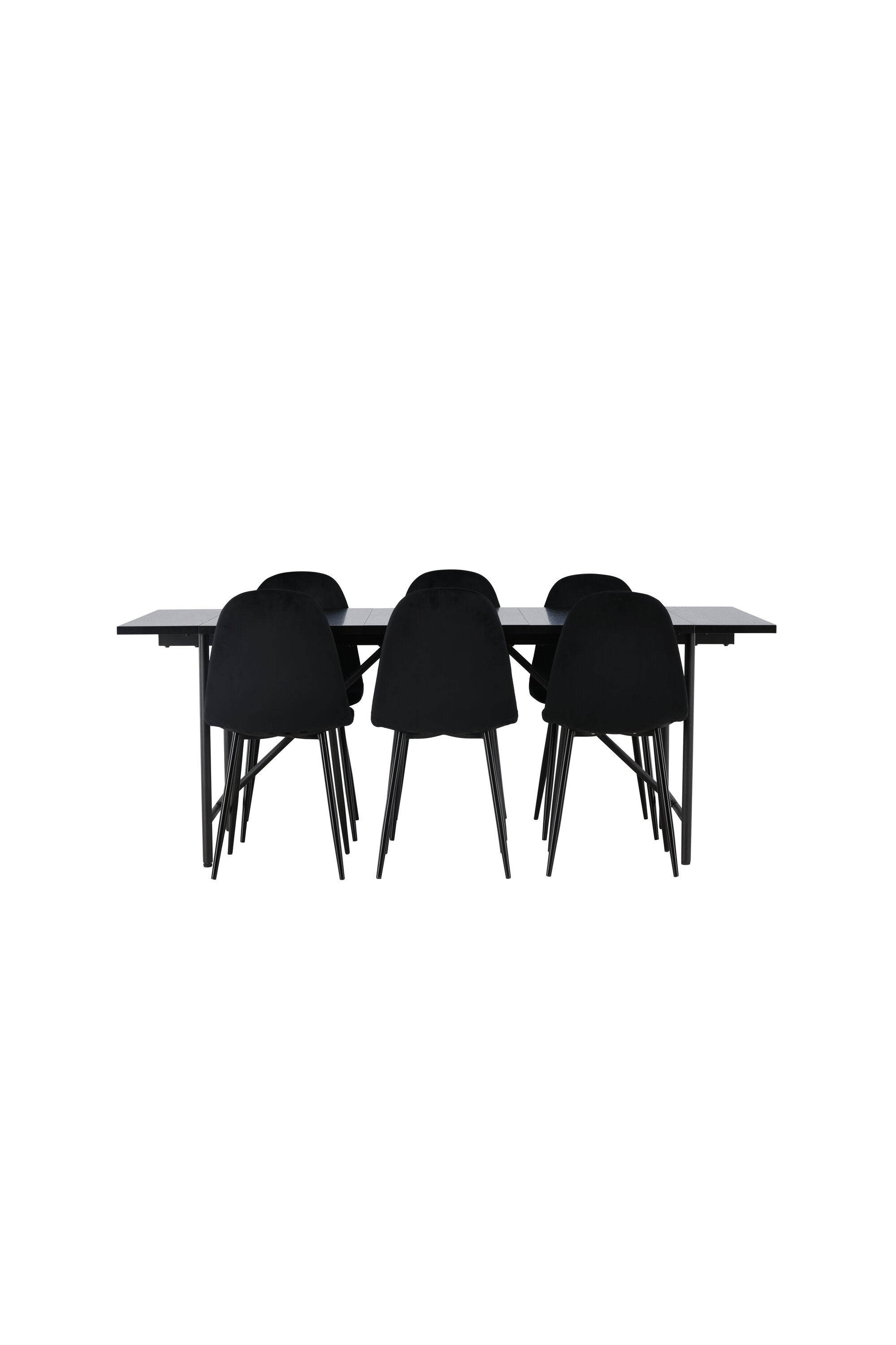 Astrid Esszimmerset + Polar 200cm/6St. in Schwarz präsentiert im Onlineshop von KAQTU Design AG. Esszimmerset ist von Venture Home