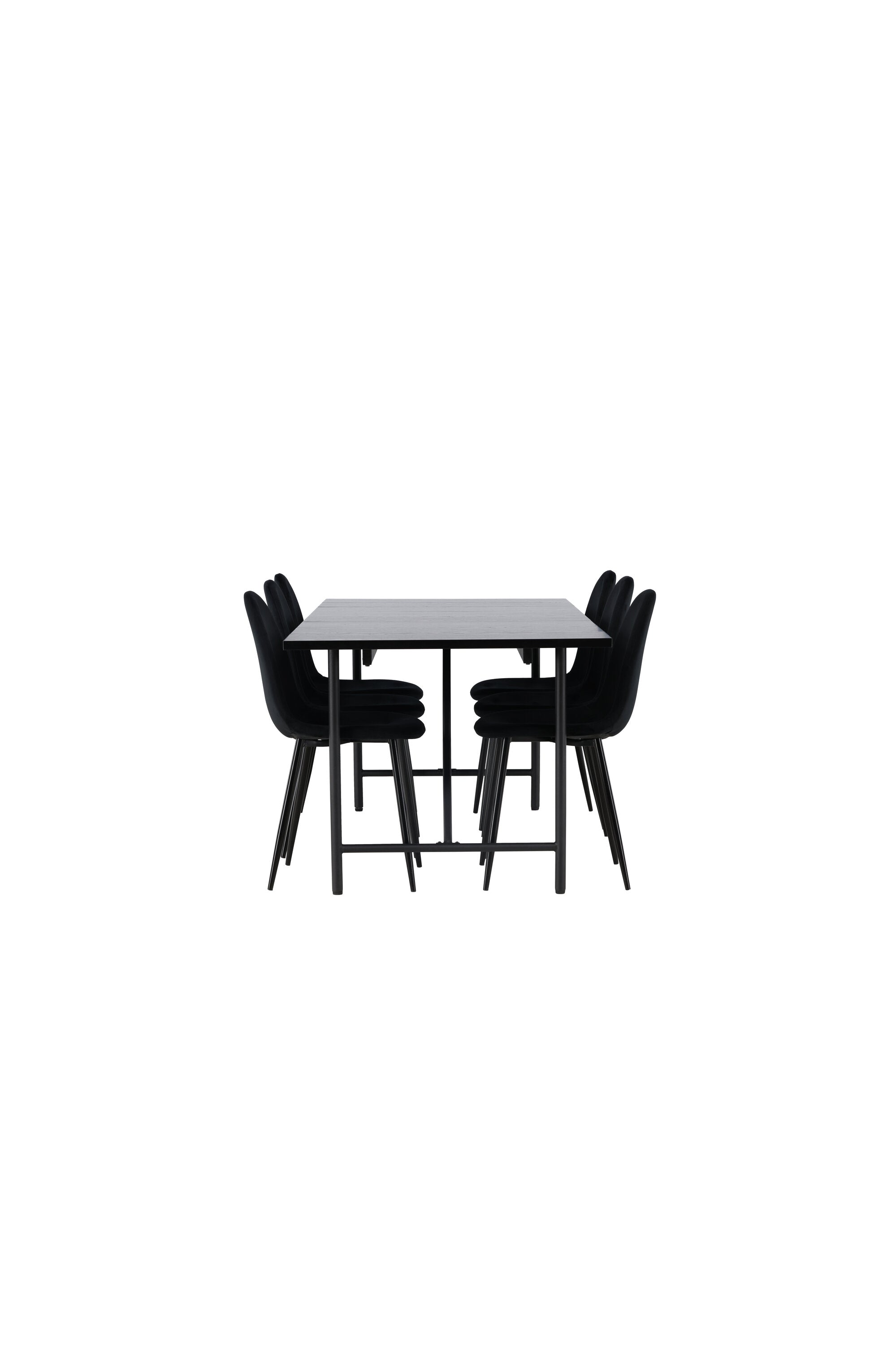 Astrid Esszimmerset + Polar 200cm/6St. in Schwarz präsentiert im Onlineshop von KAQTU Design AG. Esszimmerset ist von Venture Home