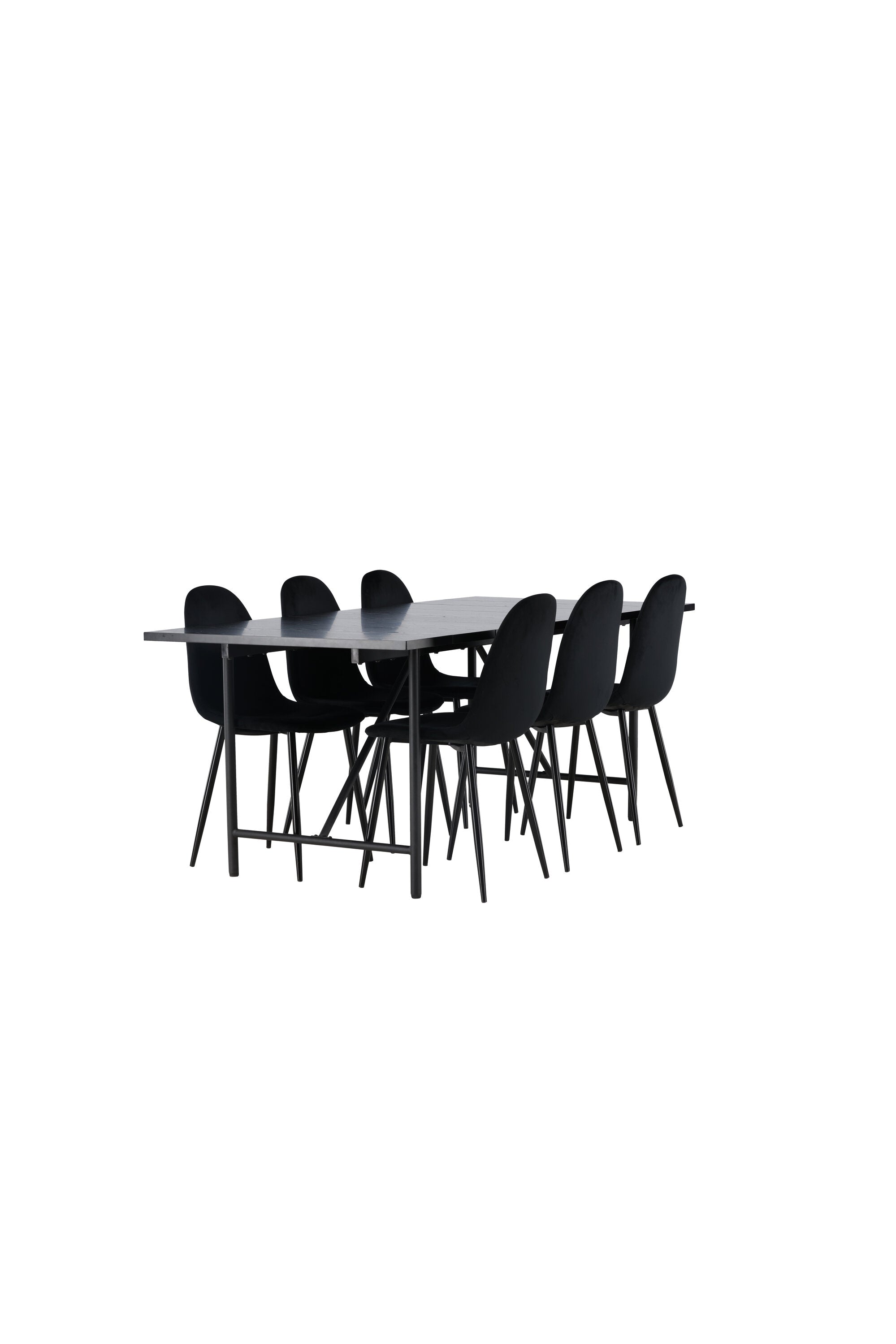 Astrid Esszimmerset + Polar 200cm/6St. in Schwarz präsentiert im Onlineshop von KAQTU Design AG. Esszimmerset ist von Venture Home