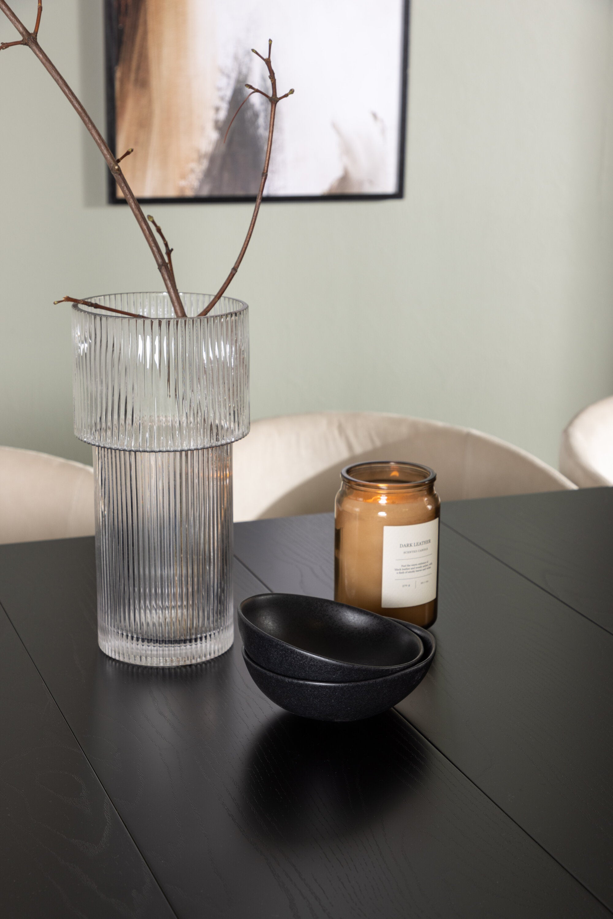 Astrid Esszimmerset + Berit 200cm/6St. in Beige, Schwarz präsentiert im Onlineshop von KAQTU Design AG. Esszimmerset ist von Venture Home
