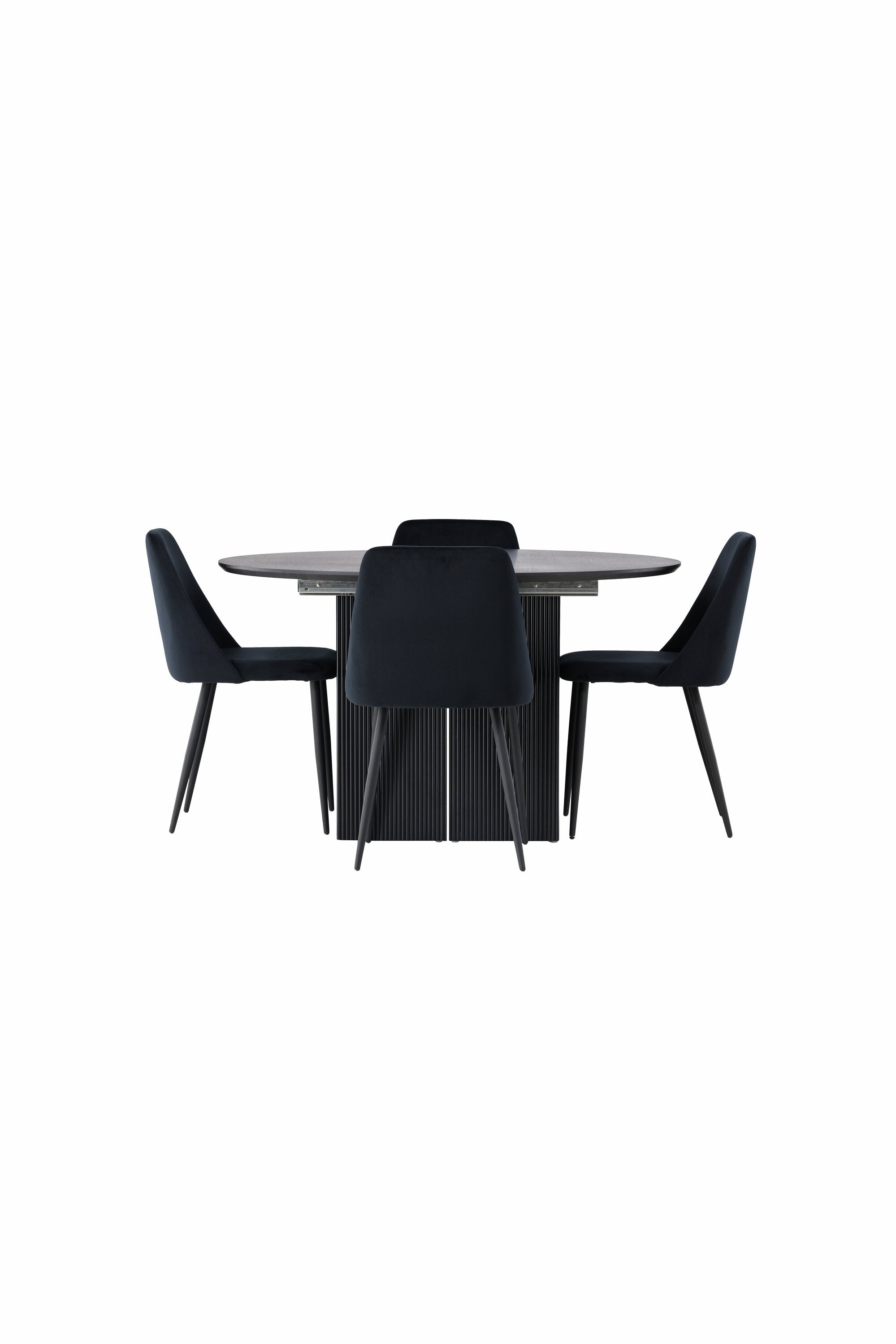 Matilda Esszimmerset + Night ⌀130cm/4St. in Schwarz präsentiert im Onlineshop von KAQTU Design AG. Esszimmerset ist von Venture Home