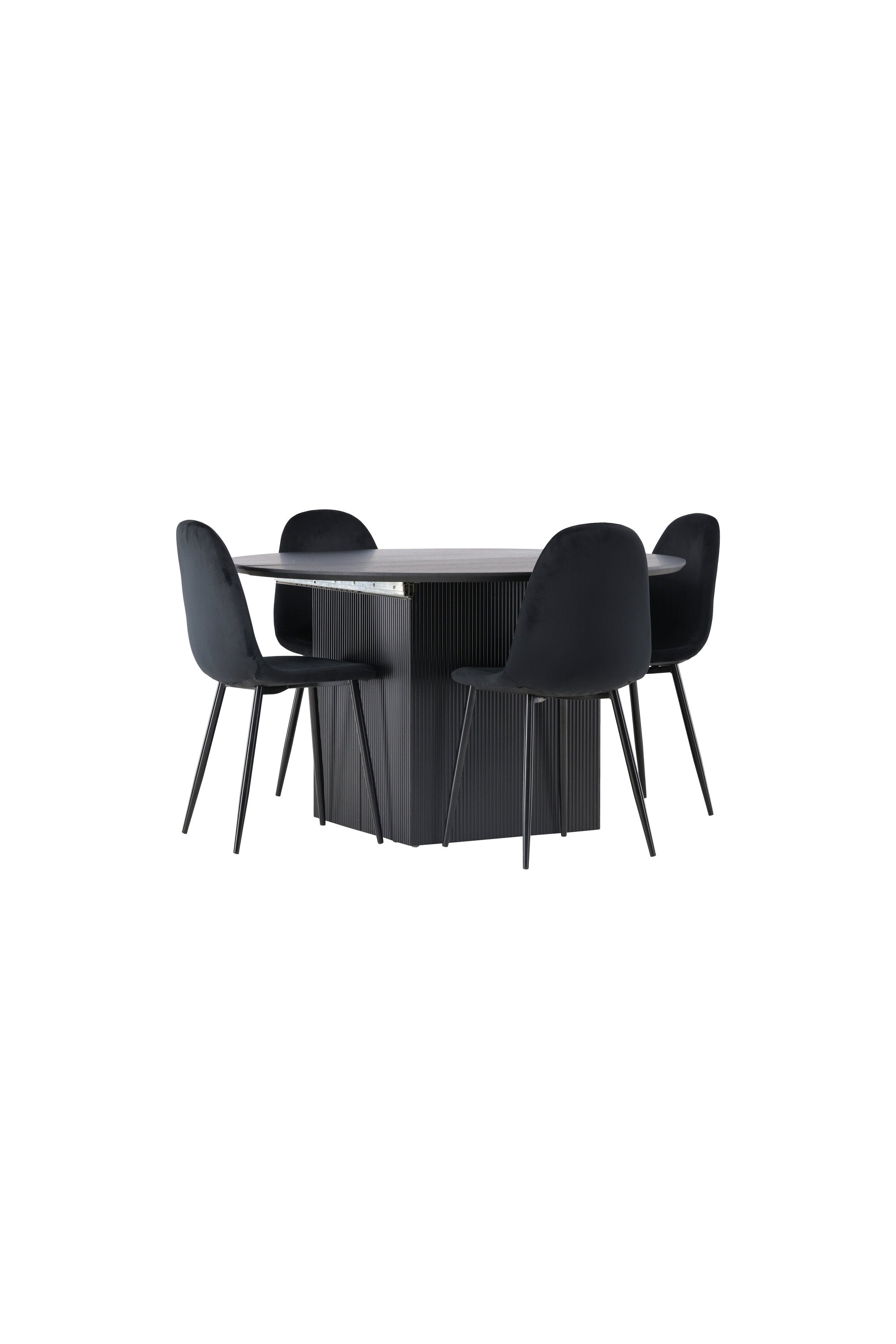 Matilda Esszimmerset + Polar ⌀130cm/4St. in Schwarz präsentiert im Onlineshop von KAQTU Design AG. Esszimmerset ist von Venture Home
