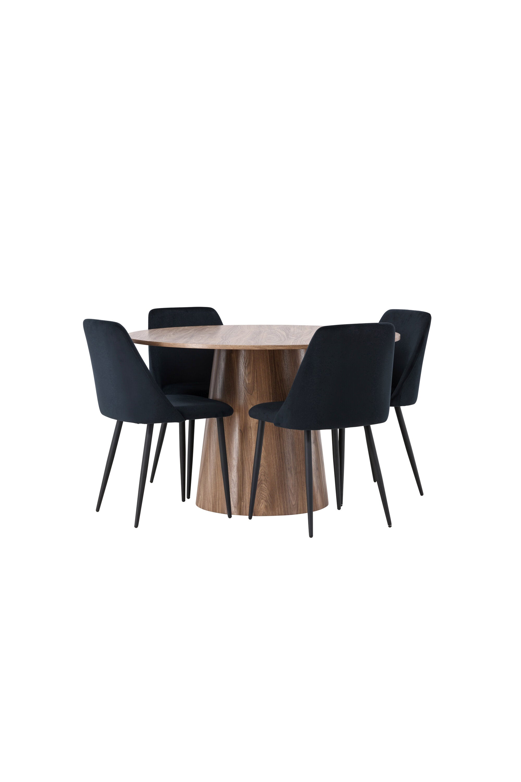 Lanzo Esszimmerset + Night ⌀120cm/4St. in Natur / Schwarz präsentiert im Onlineshop von KAQTU Design AG. Esszimmerset ist von Venture Home