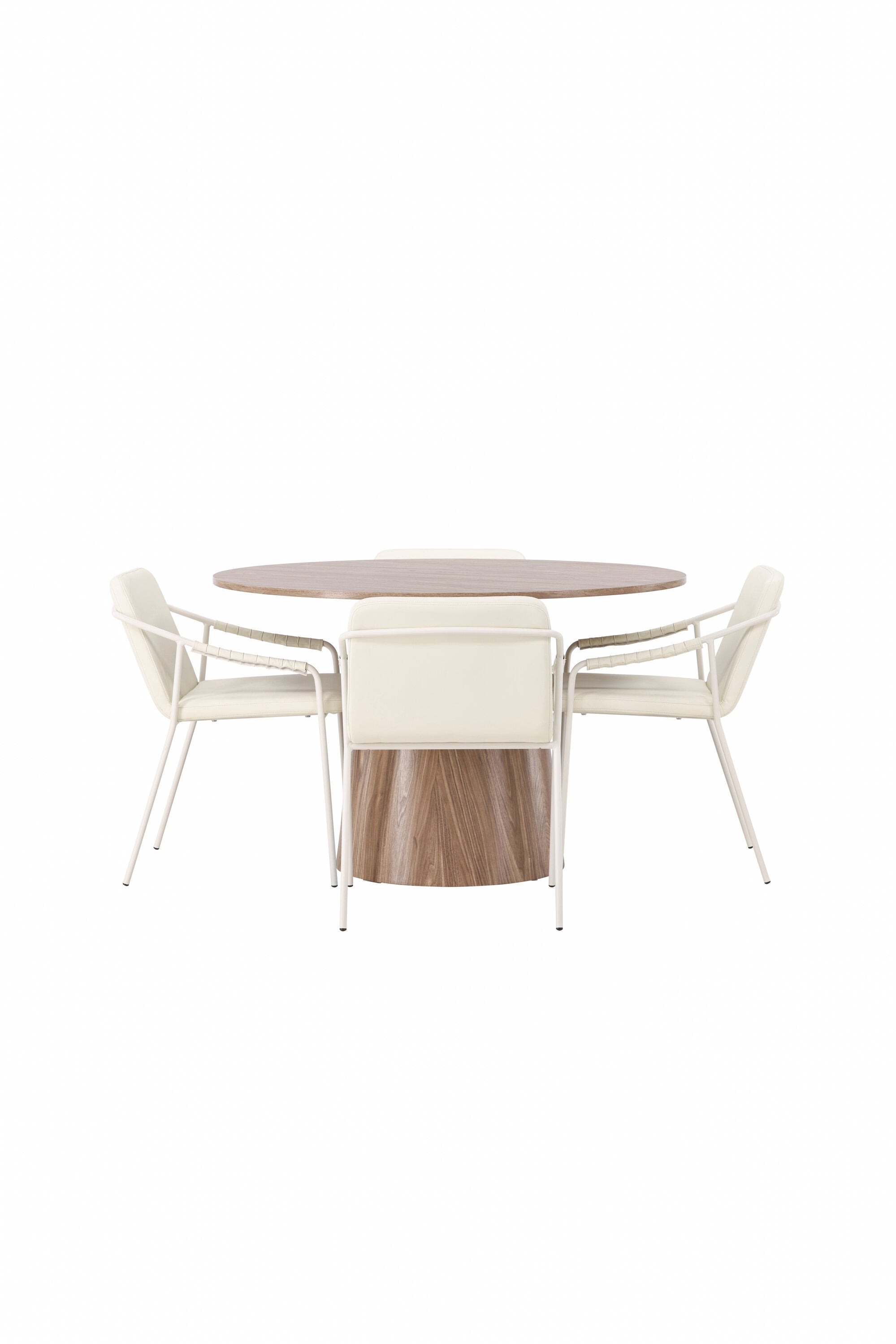 Lanzo Esszimmerset + Tvist ⌀120cm/4St. in Beige präsentiert im Onlineshop von KAQTU Design AG. Esszimmerset ist von Venture Home