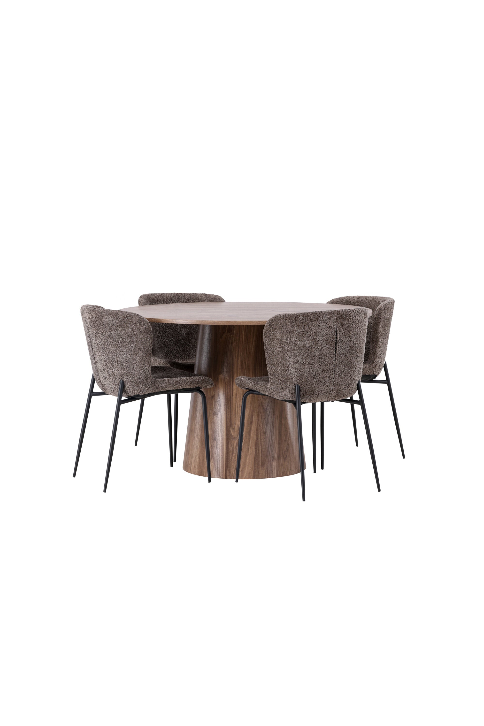 Lanzo Esszimmerset + Modesto ⌀120cm/4St. in Schwarz / Dunkelgrau präsentiert im Onlineshop von KAQTU Design AG. Esszimmerset ist von Venture Home