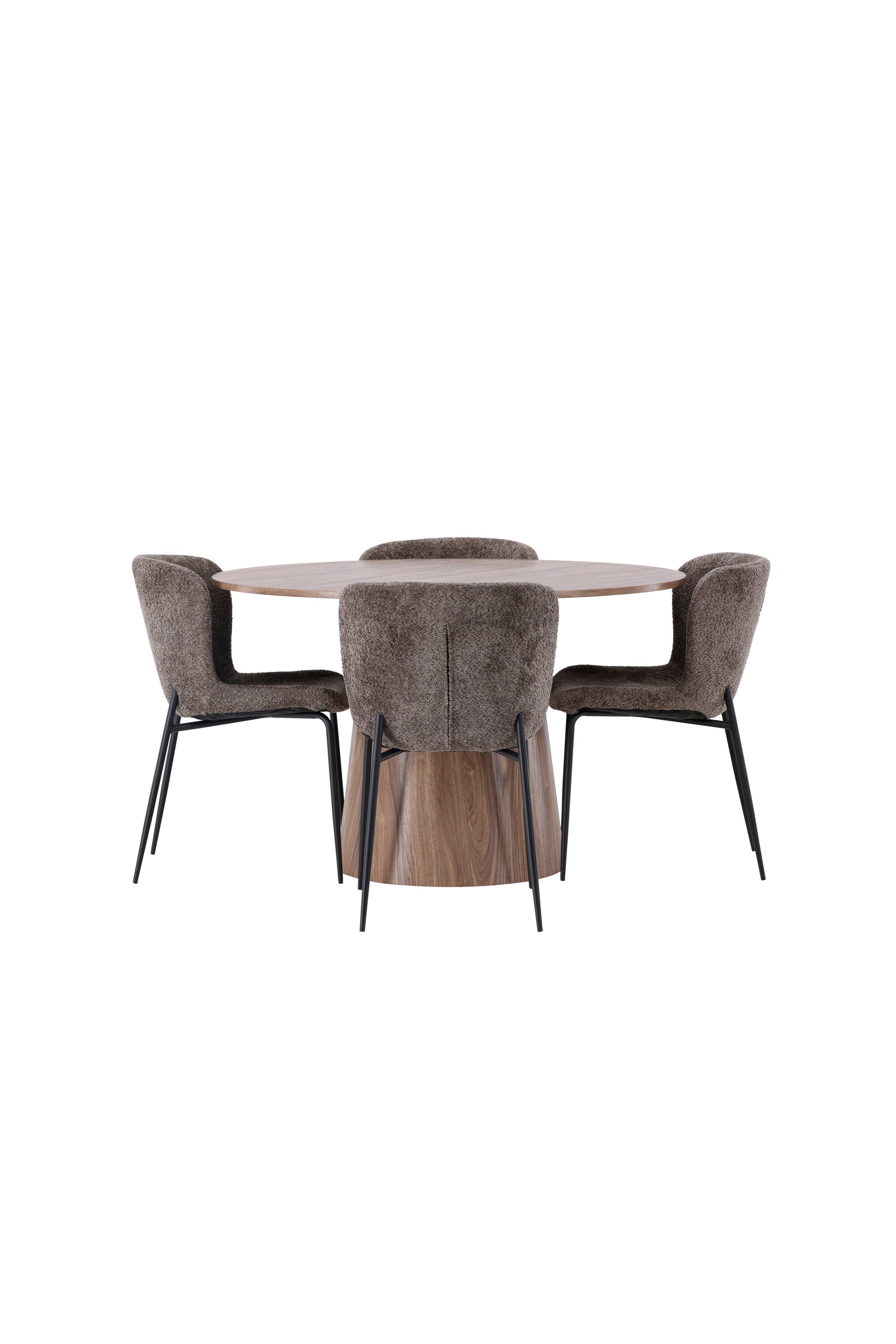 Lanzo Esszimmerset + Modesto ⌀120cm/4St. in Schwarz / Dunkelgrau präsentiert im Onlineshop von KAQTU Design AG. Esszimmerset ist von Venture Home