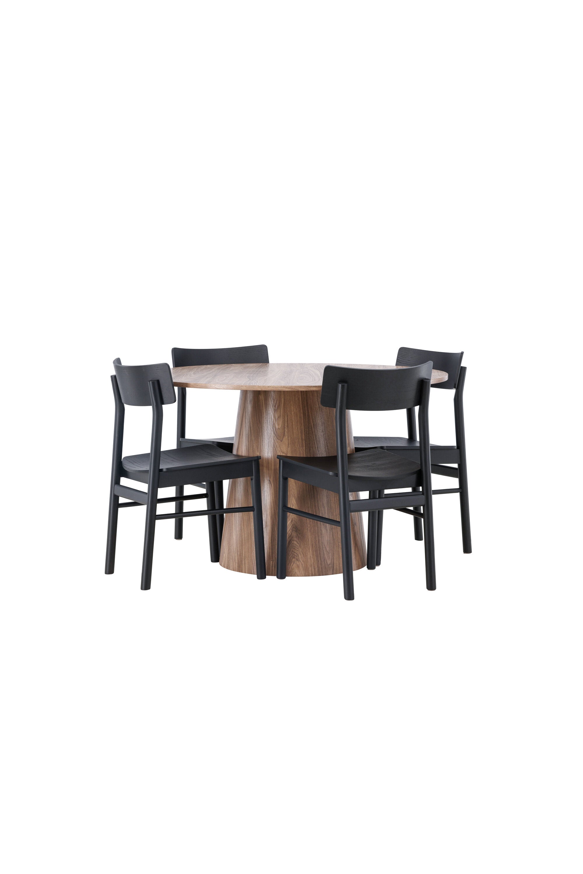 Lanzo Esszimmerset + Montros ⌀120cm/4St. in Natur / Schwarz präsentiert im Onlineshop von KAQTU Design AG. Esszimmerset ist von Venture Home