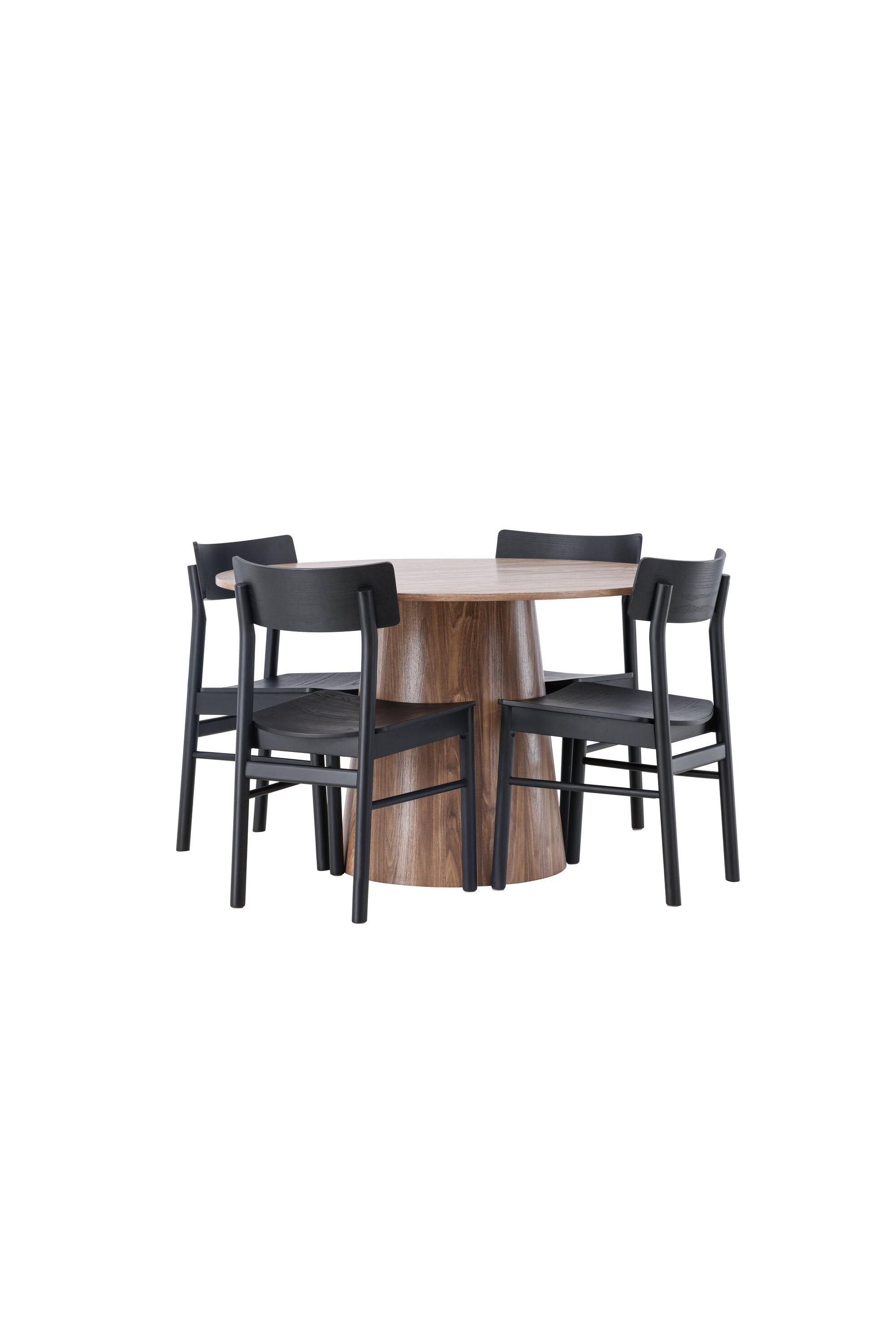 Lanzo Esszimmerset + Montros ⌀120cm/4St. in Natur / Schwarz präsentiert im Onlineshop von KAQTU Design AG. Esszimmerset ist von Venture Home