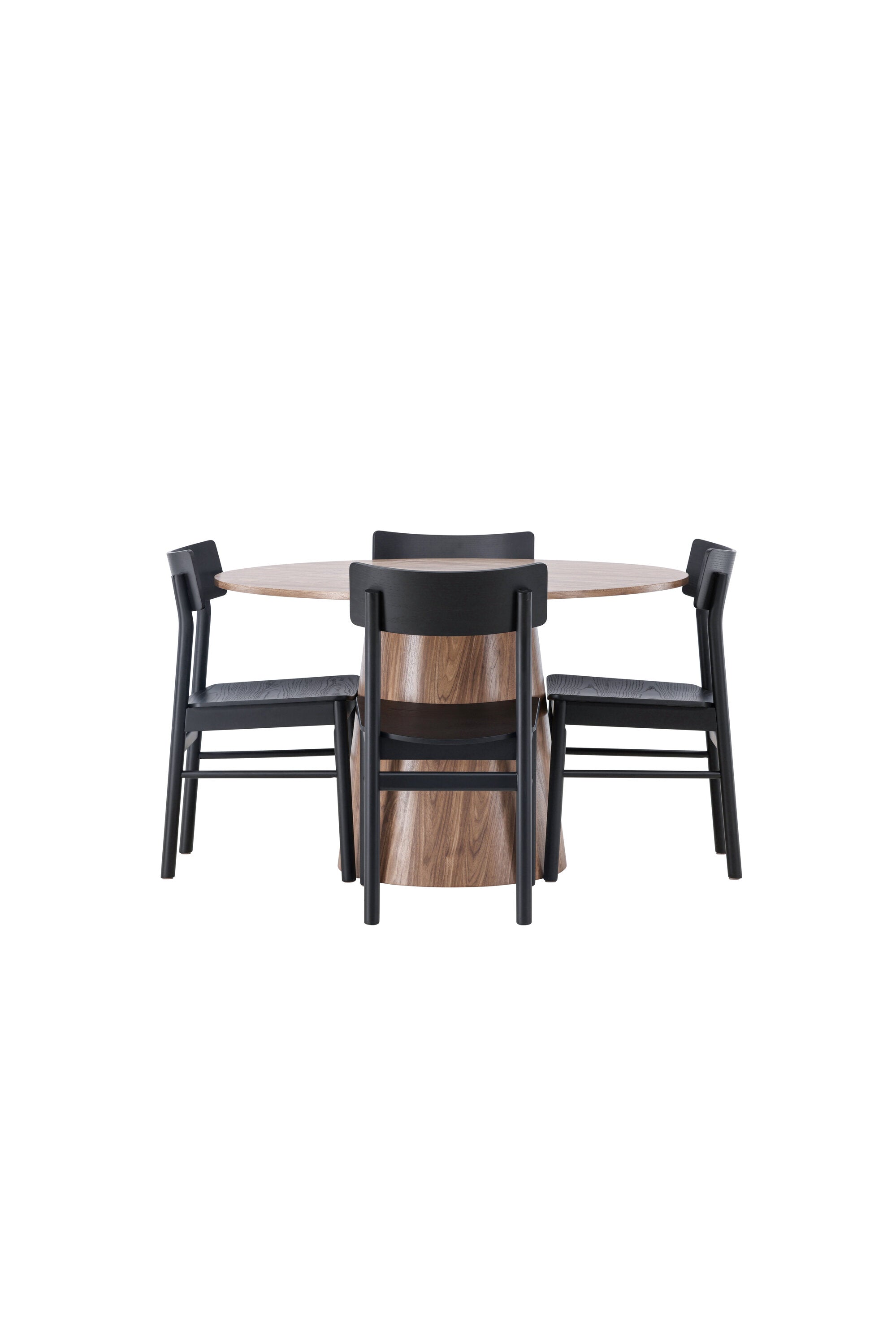 Lanzo Esszimmerset + Montros ⌀120cm/4St. in Natur / Schwarz präsentiert im Onlineshop von KAQTU Design AG. Esszimmerset ist von Venture Home