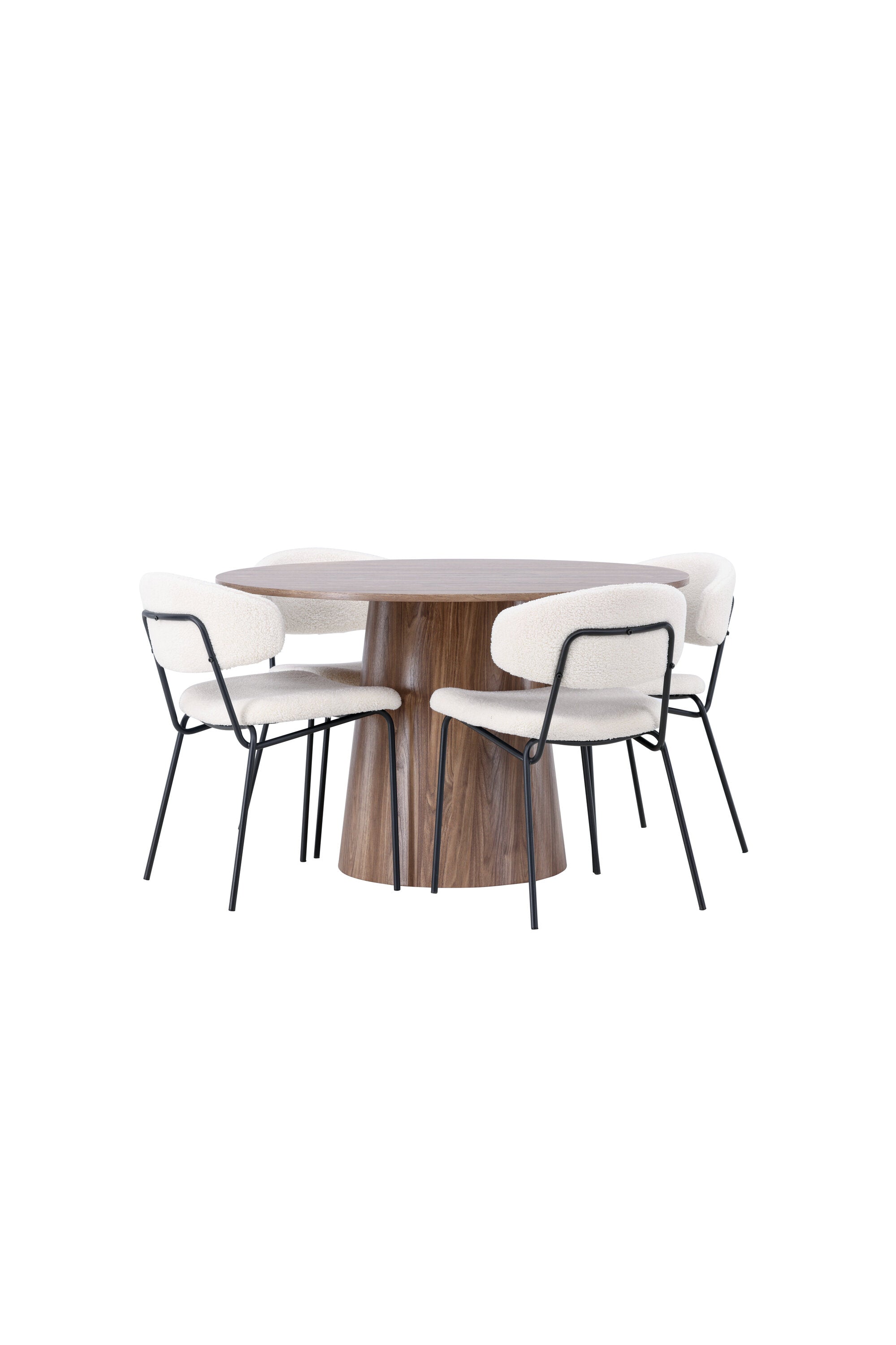 Lanzo Esszimmerset + Chico ⌀120cm/4St. in Natur / Weiss präsentiert im Onlineshop von KAQTU Design AG. Esszimmerset ist von Venture Home
