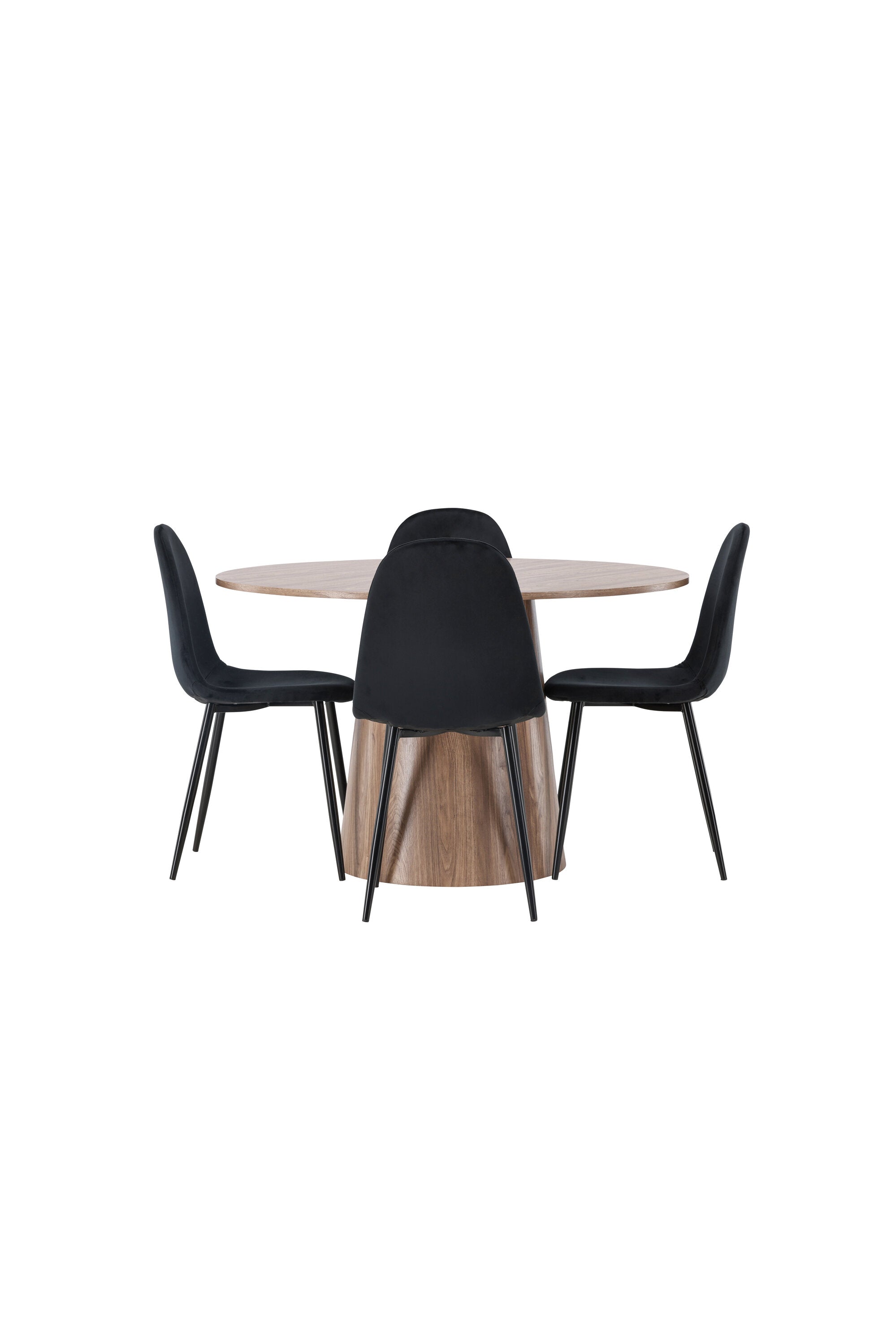 Lanzo Esszimmerset + Polar ⌀120cm/4St. in Natur / Schwarz präsentiert im Onlineshop von KAQTU Design AG. Esszimmerset ist von Venture Home