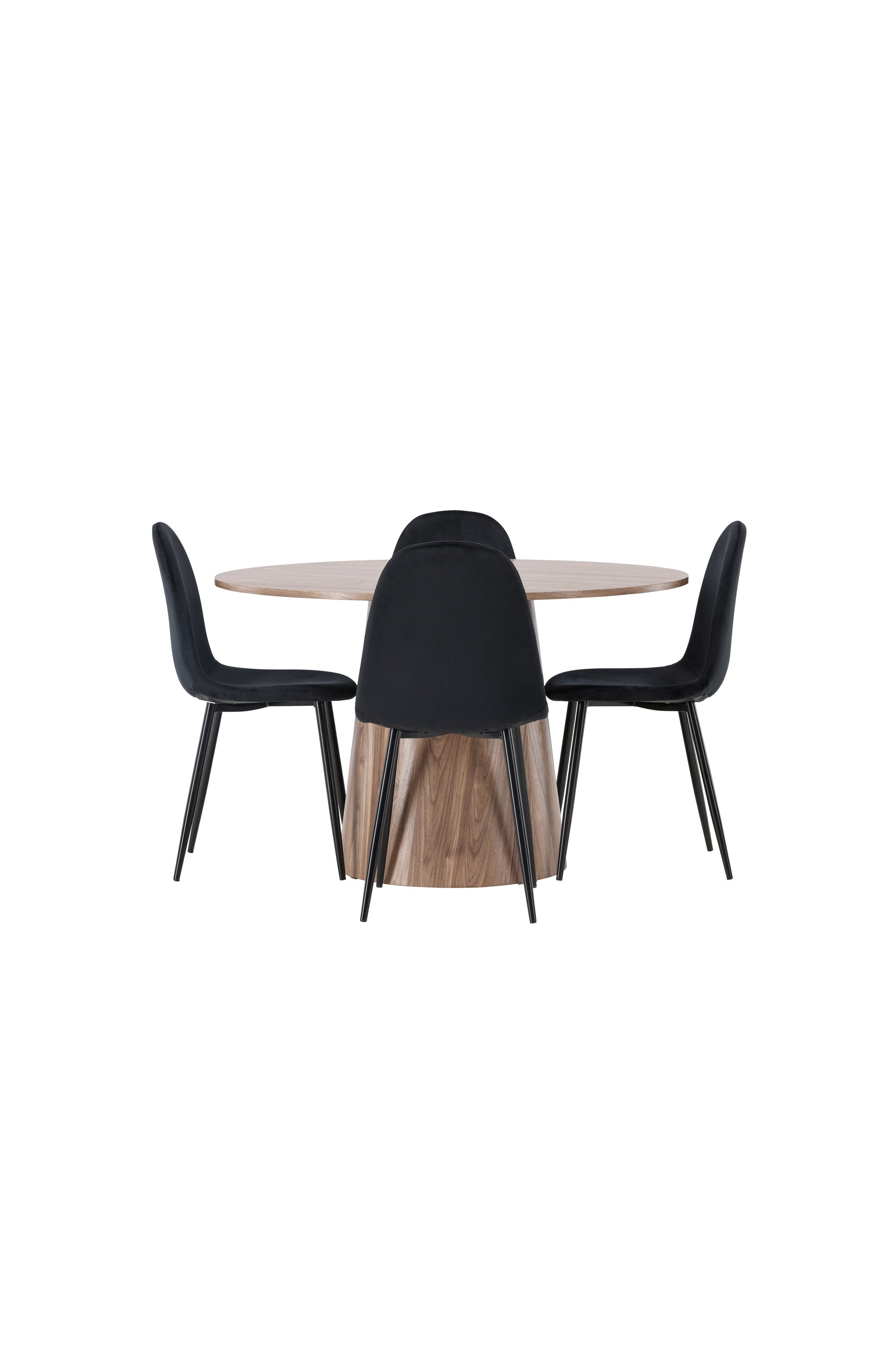 Lanzo Esszimmerset + Polar ⌀120cm/4St. in Natur / Schwarz präsentiert im Onlineshop von KAQTU Design AG. Esszimmerset ist von Venture Home