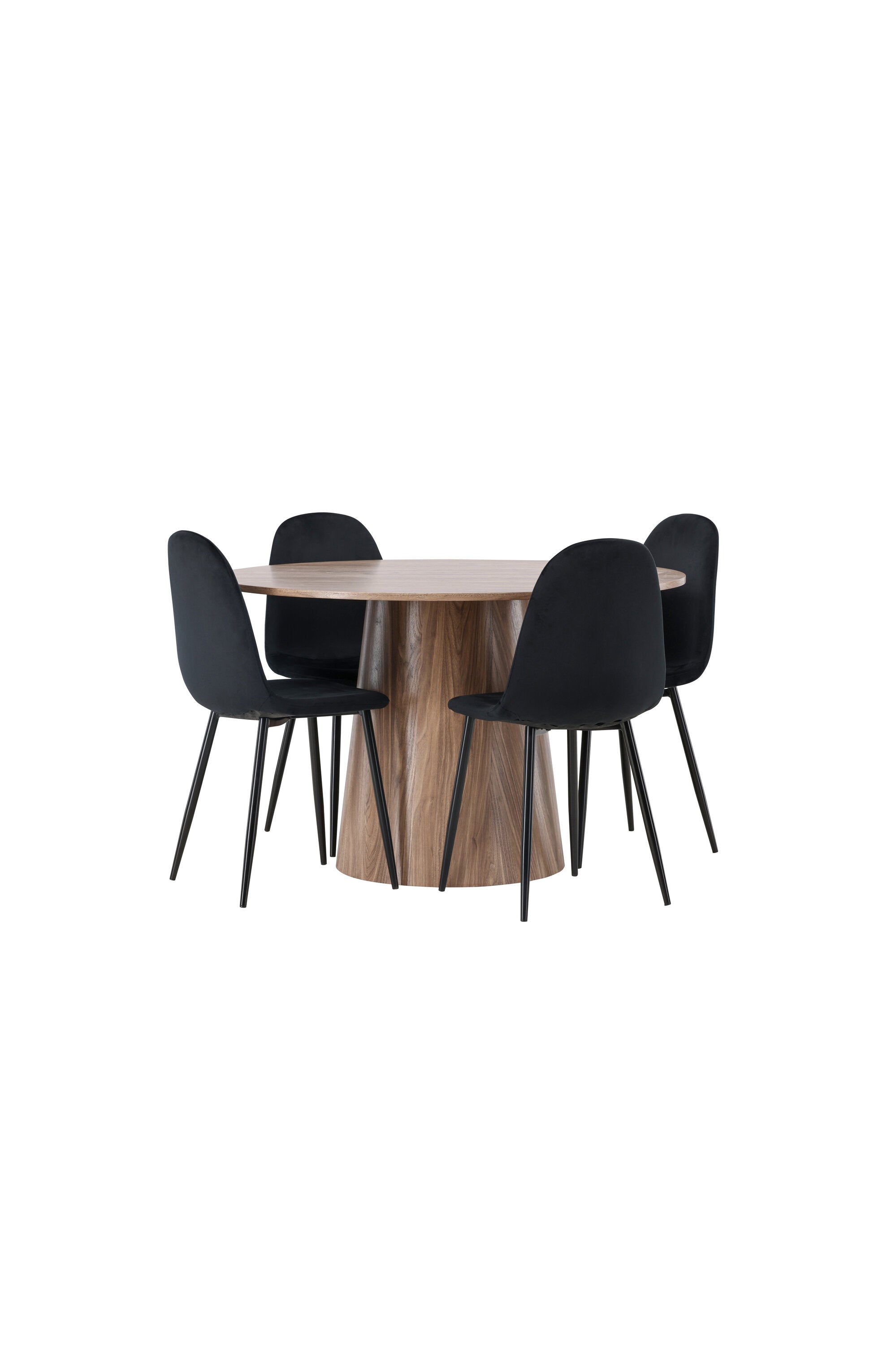 Lanzo Esszimmerset + Polar ⌀120cm/4St. in Natur / Schwarz präsentiert im Onlineshop von KAQTU Design AG. Esszimmerset ist von Venture Home