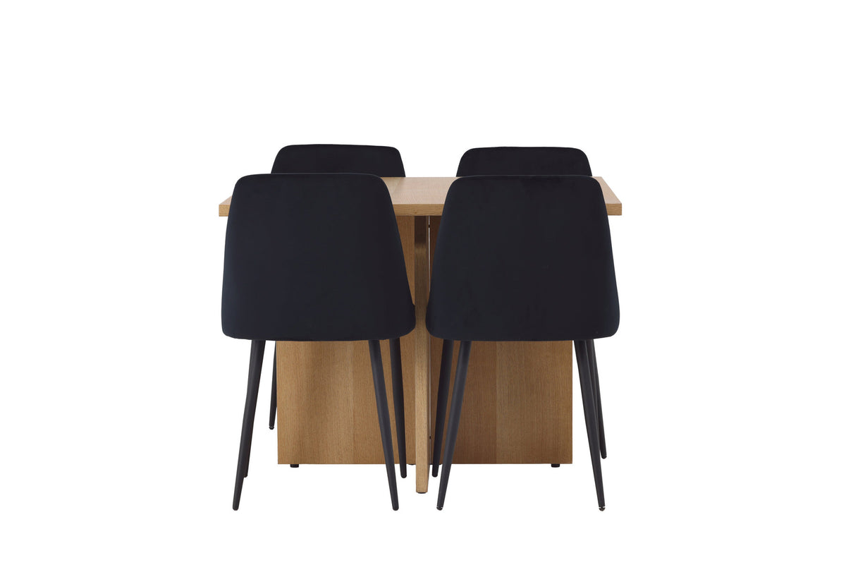 Leo Esszimmerset + Night 100cm/4St. in Schwarz präsentiert im Onlineshop von KAQTU Design AG. Esszimmerset ist von Venture Home