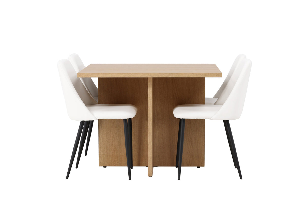 Leo Esszimmerset + Night 100cm/4St. in Schwarz-Weiss präsentiert im Onlineshop von KAQTU Design AG. Esszimmerset ist von Venture Home