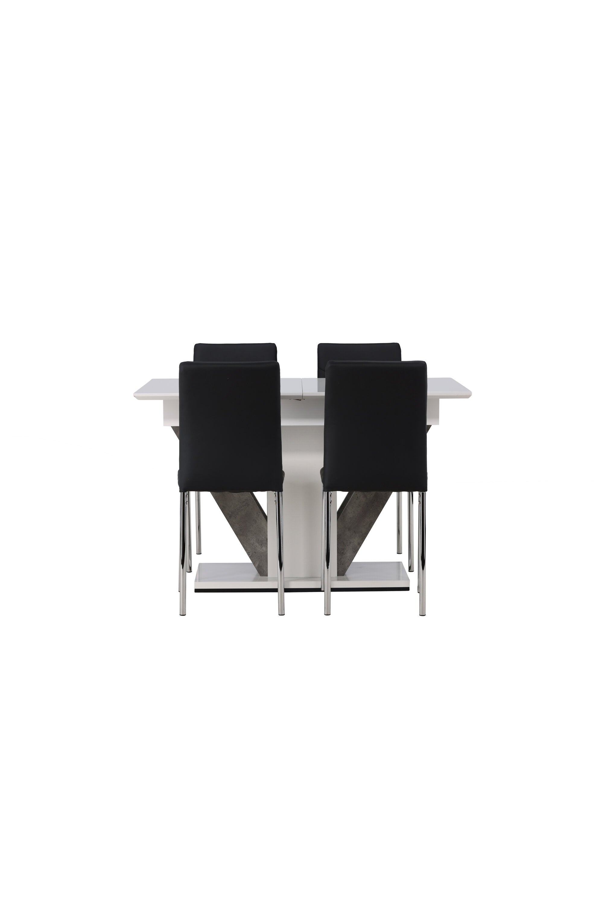Disa Esszimmerset ausziehbar + Lily 120cm/4St. in Schwarzes Silber präsentiert im Onlineshop von KAQTU Design AG. Esszimmerset ist von Venture Home
