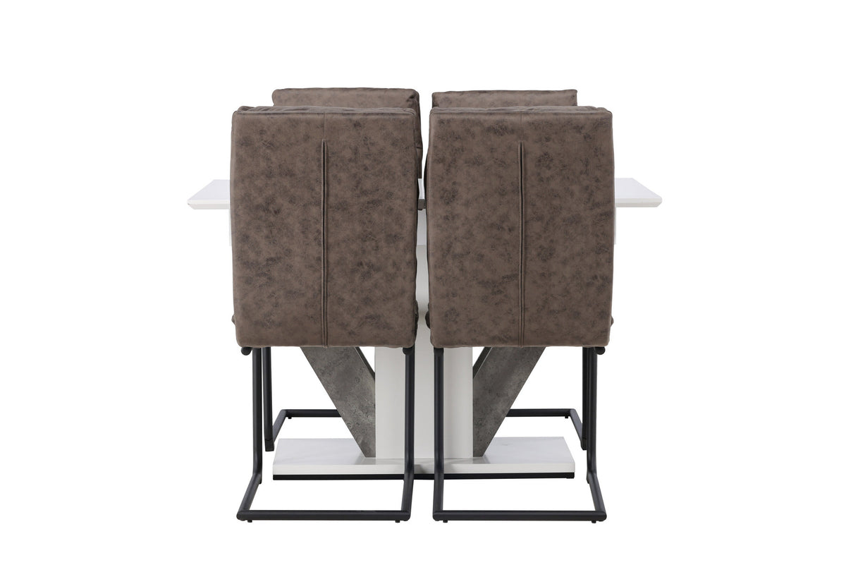 Disa Esszimmerset ausziehbar + Zizo 120cm/4St. in Schwarz Braun präsentiert im Onlineshop von KAQTU Design AG. Esszimmerset ist von Venture Home