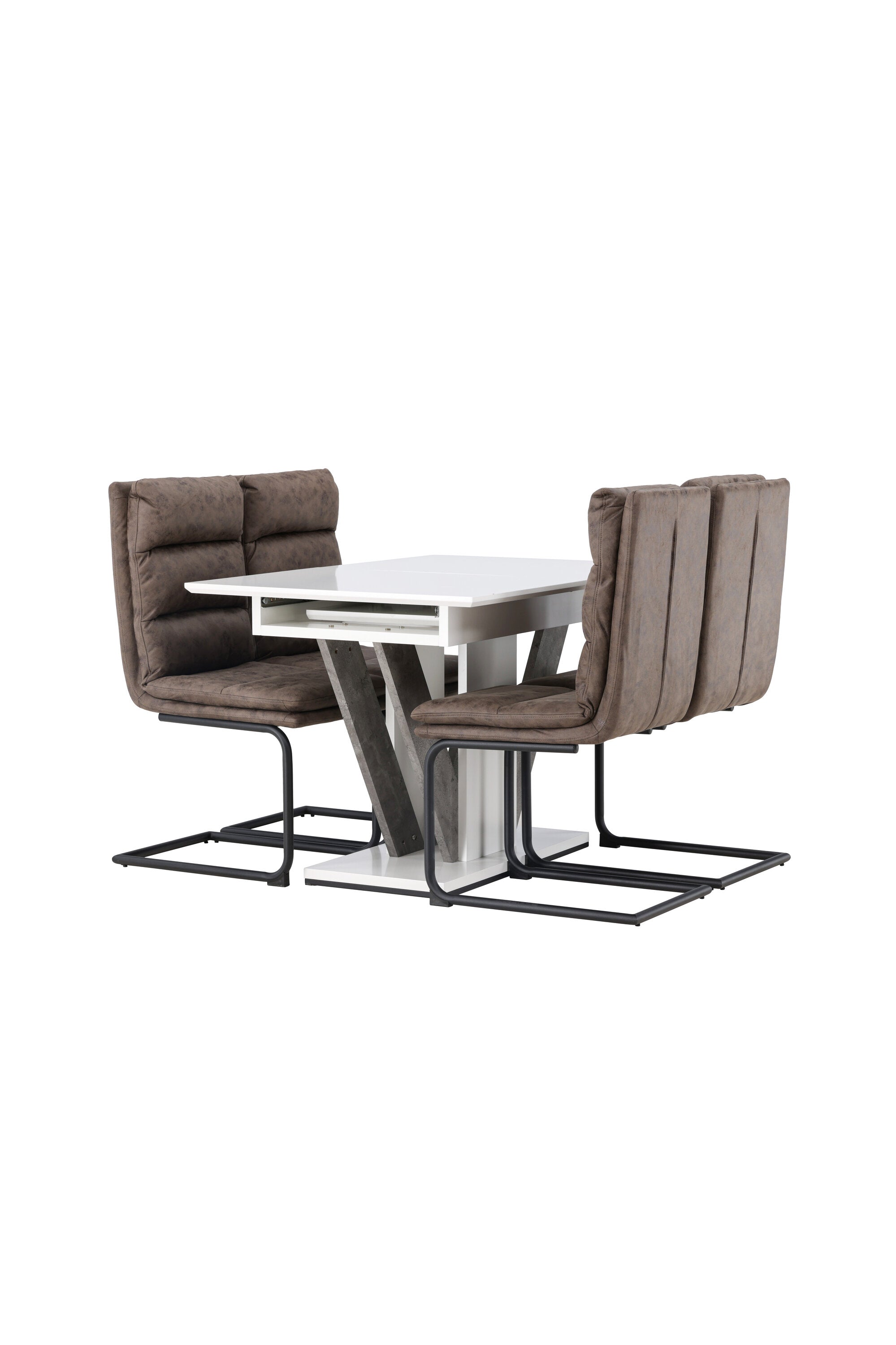 Disa Esszimmerset ausziehbar + Zizo 120cm/4St. in Schwarz Braun präsentiert im Onlineshop von KAQTU Design AG. Esszimmerset ist von Venture Home