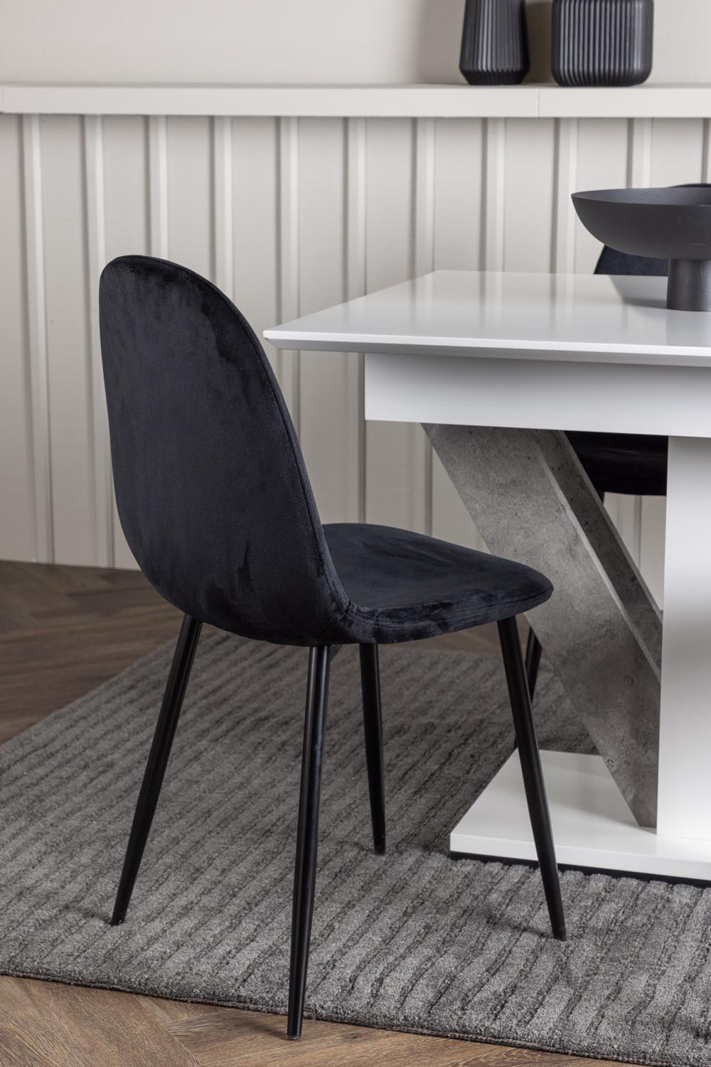 Disa Esszimmerset ausziehbar + Polar 120cm/4St. in Schwarz präsentiert im Onlineshop von KAQTU Design AG. Esszimmerset ist von Venture Home