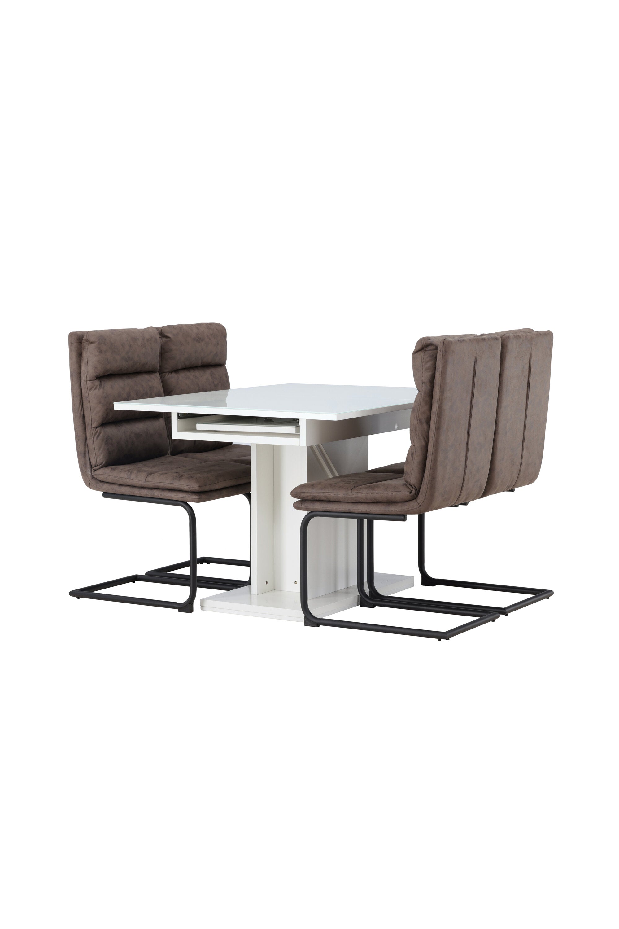 Pluto Esszimmerset ausziehbar + Zizo 120cm/4St. in Schwarz Braun präsentiert im Onlineshop von KAQTU Design AG. Esszimmerset ist von Venture Home
