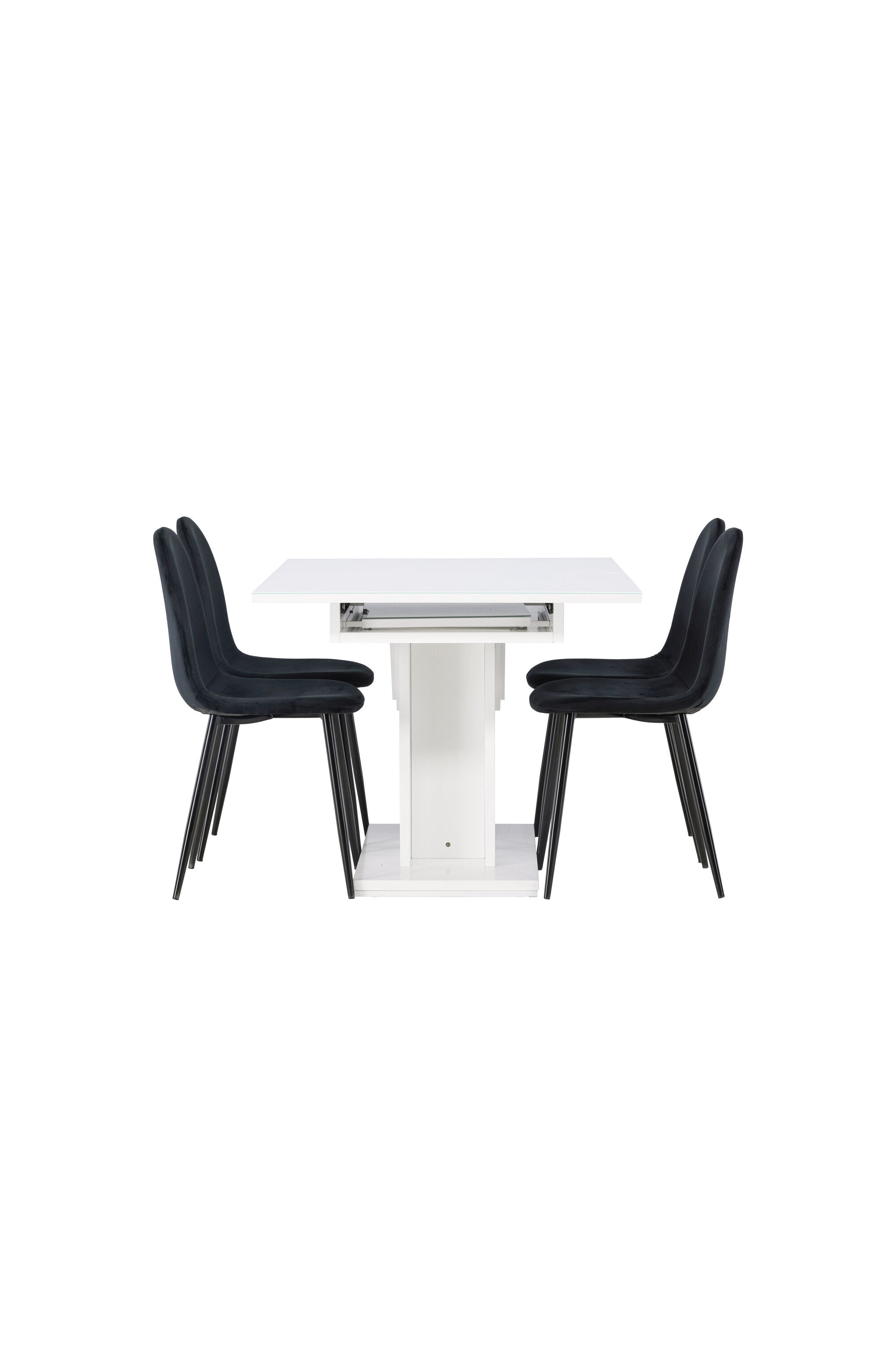 Pluto Esszimmerset ausziehbar + Polar 120cm/4St. in Schwarz präsentiert im Onlineshop von KAQTU Design AG. Esszimmerset ist von Venture Home