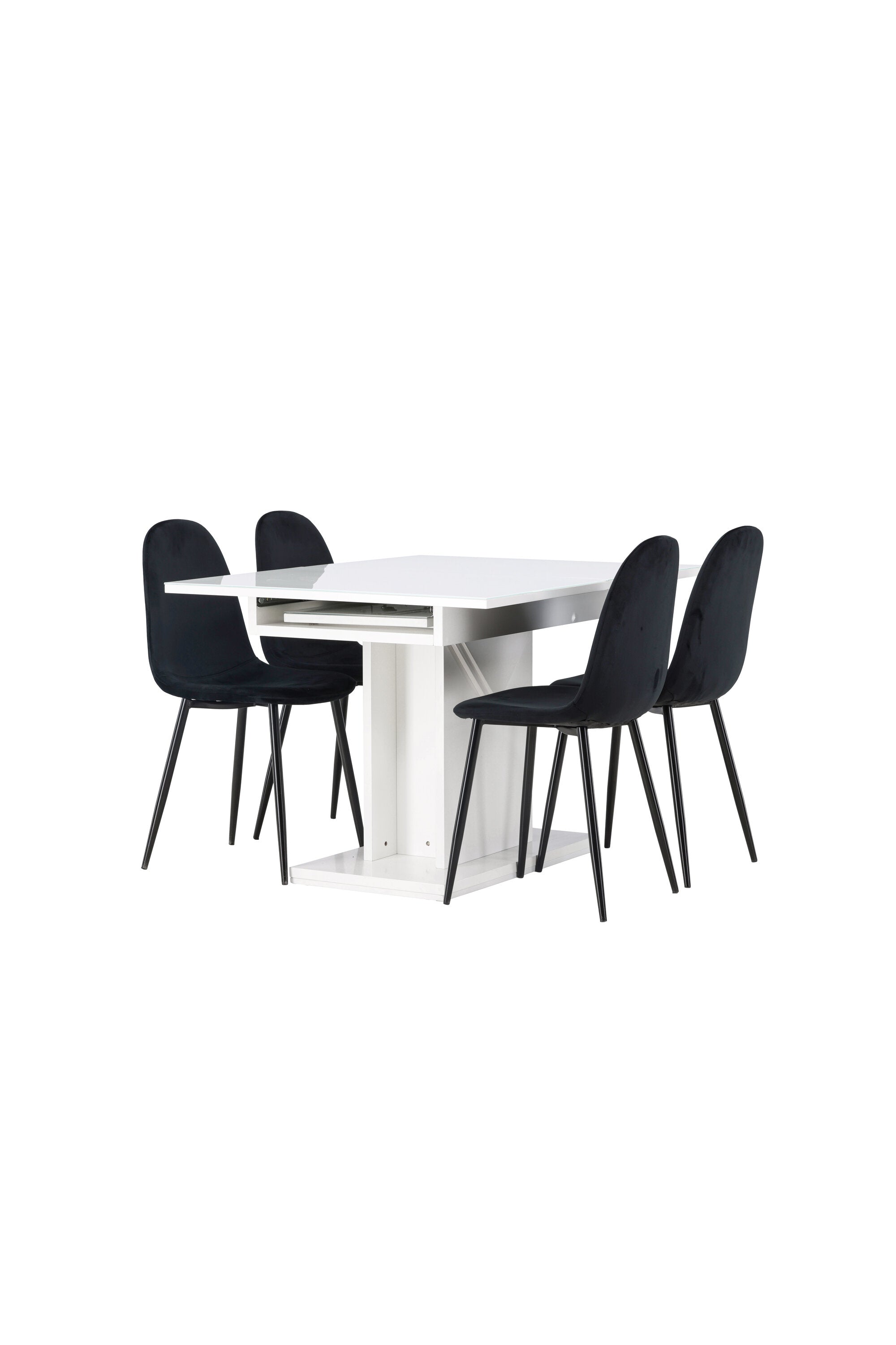 Pluto Esszimmerset ausziehbar + Polar 120cm/4St. in Schwarz präsentiert im Onlineshop von KAQTU Design AG. Esszimmerset ist von Venture Home