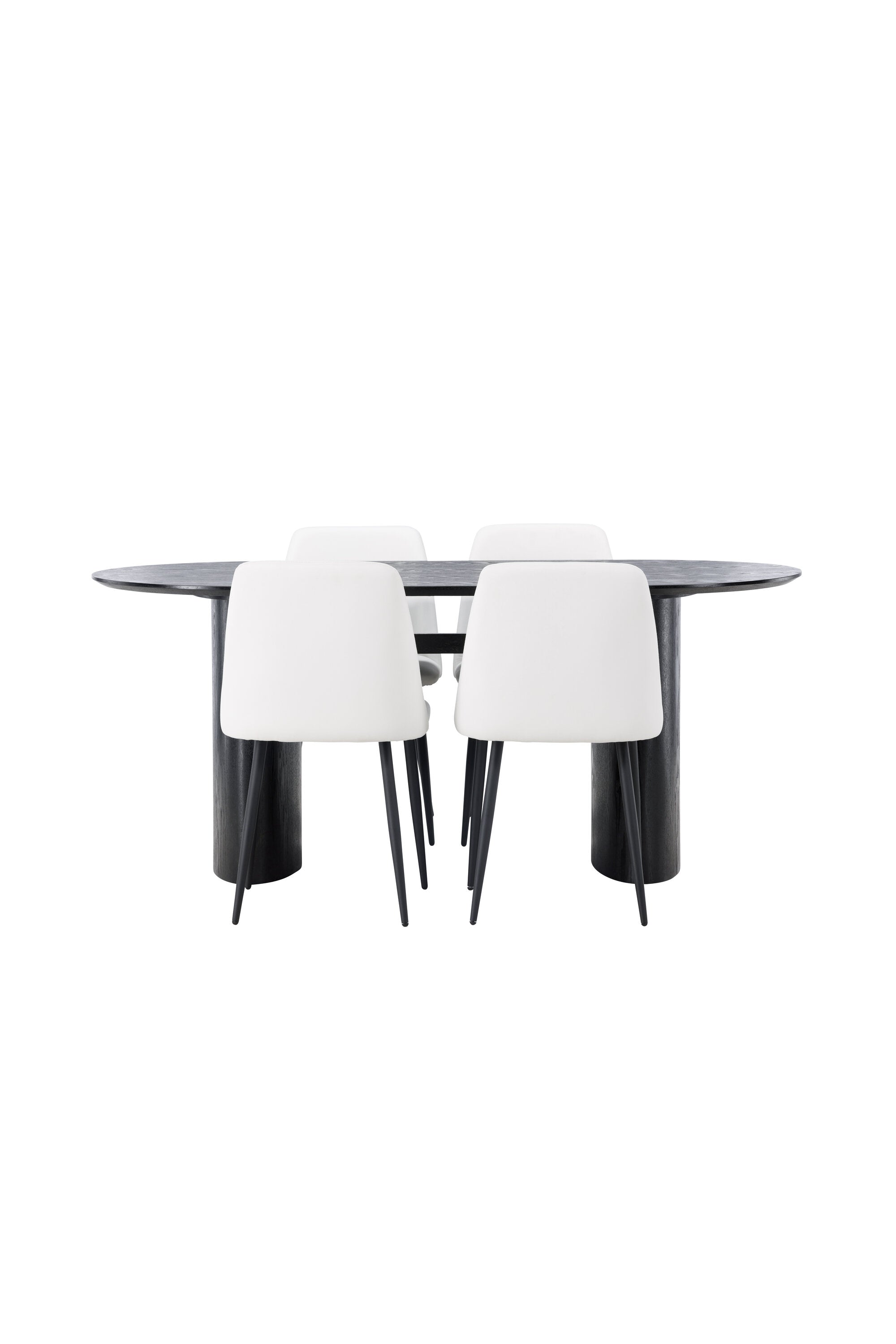Isolde Esszimmerset + Night 180cm/4St. in Schwarz-Weiss präsentiert im Onlineshop von KAQTU Design AG. Esszimmerset ist von Venture Home