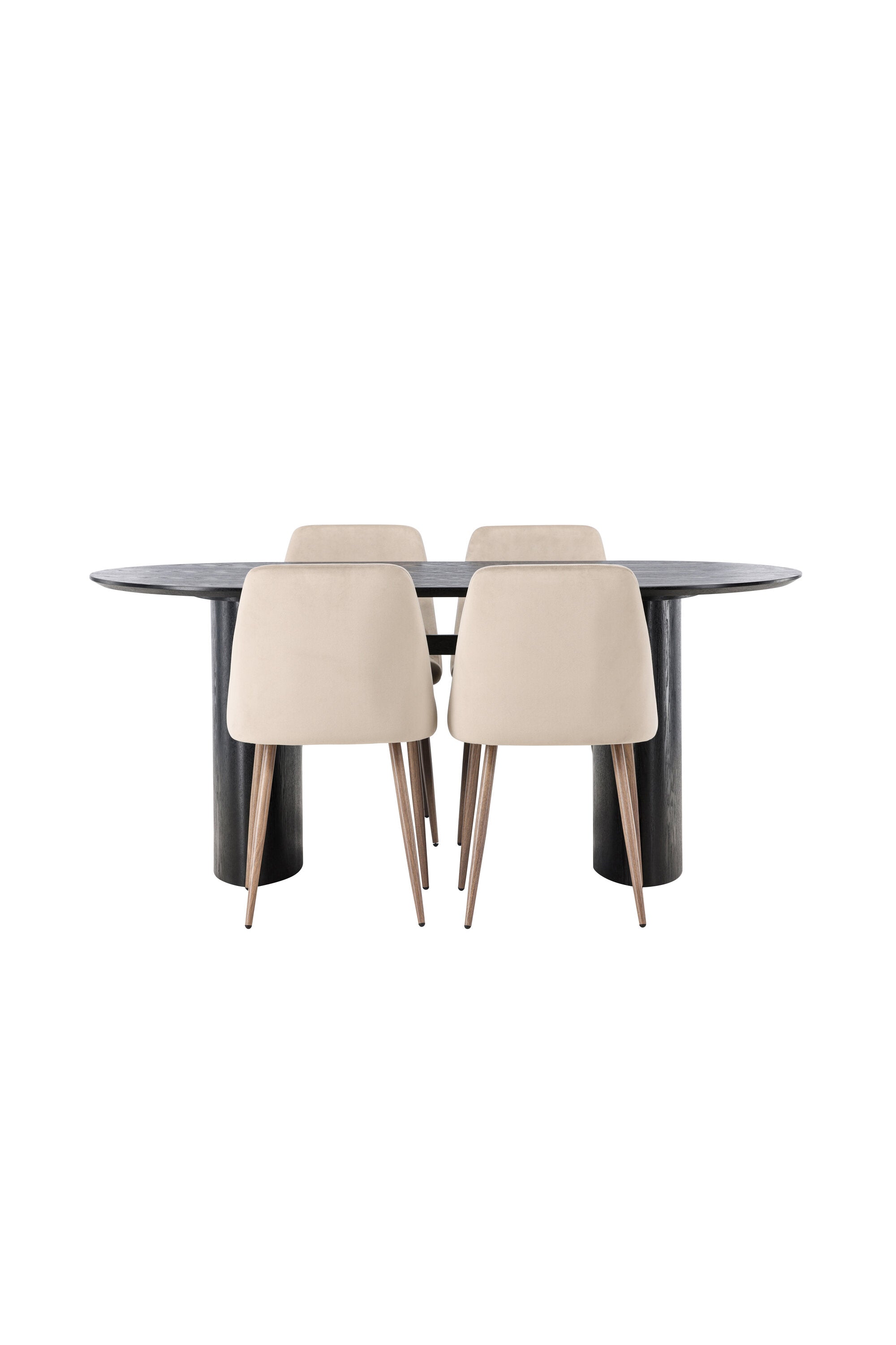 Isolde Esszimmerset + Night 180cm/4St. in Braun, Walnuss präsentiert im Onlineshop von KAQTU Design AG. Esszimmerset ist von Venture Home
