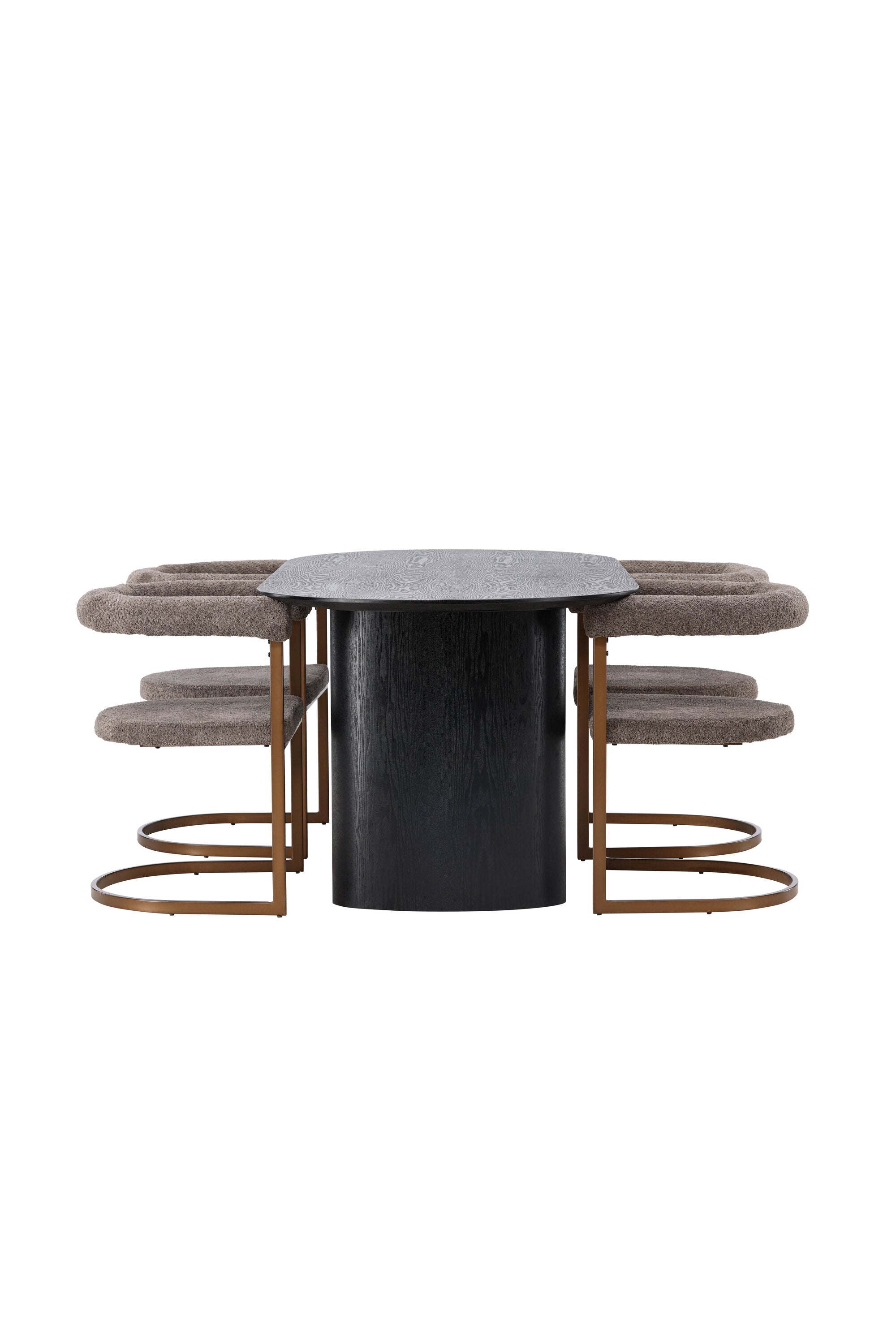 Isolde Esszimmerset + Morning 180cm/4St. in Braun-grau präsentiert im Onlineshop von KAQTU Design AG. Esszimmerset ist von Venture Home