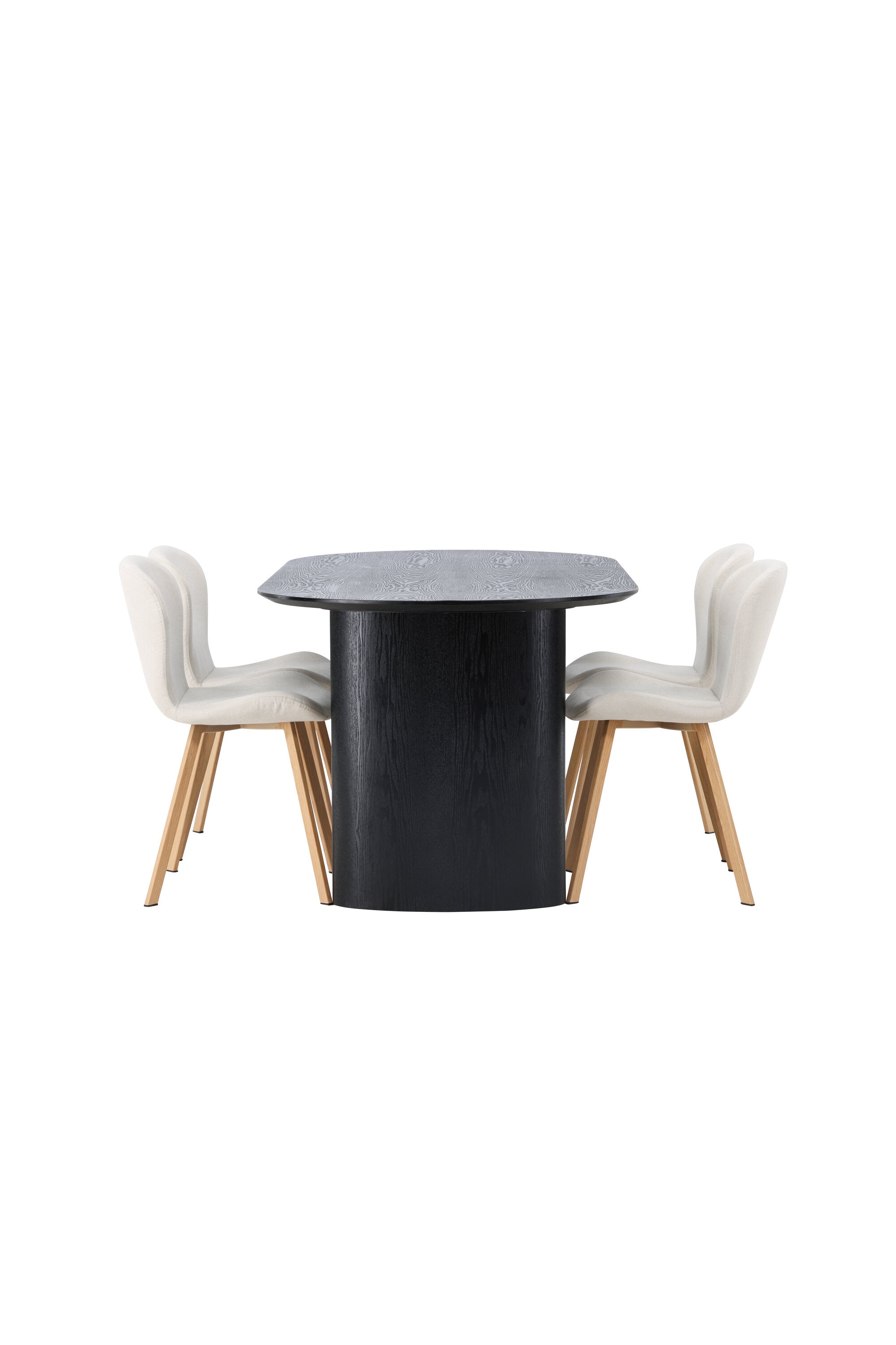 Isolde Esszimmerset + Lilja 180cm/4St. in Beige, Natur präsentiert im Onlineshop von KAQTU Design AG. Esszimmerset ist von Venture Home